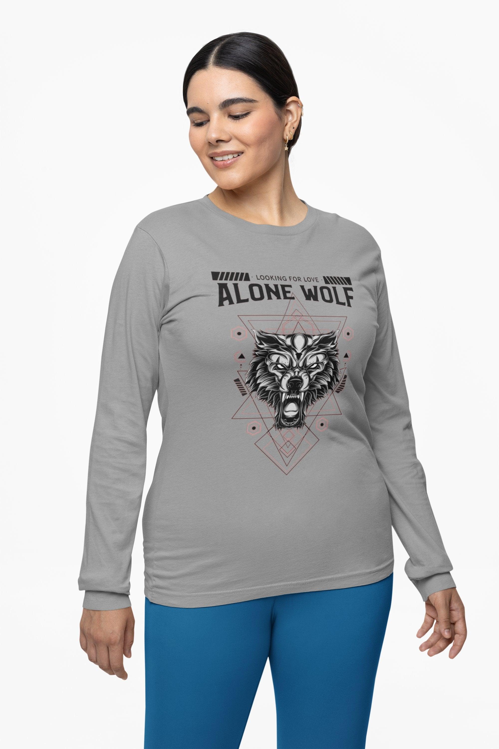 Alone Wolf Looking For Love - Long-Sleeve Tee - Witty Twisters Fashions