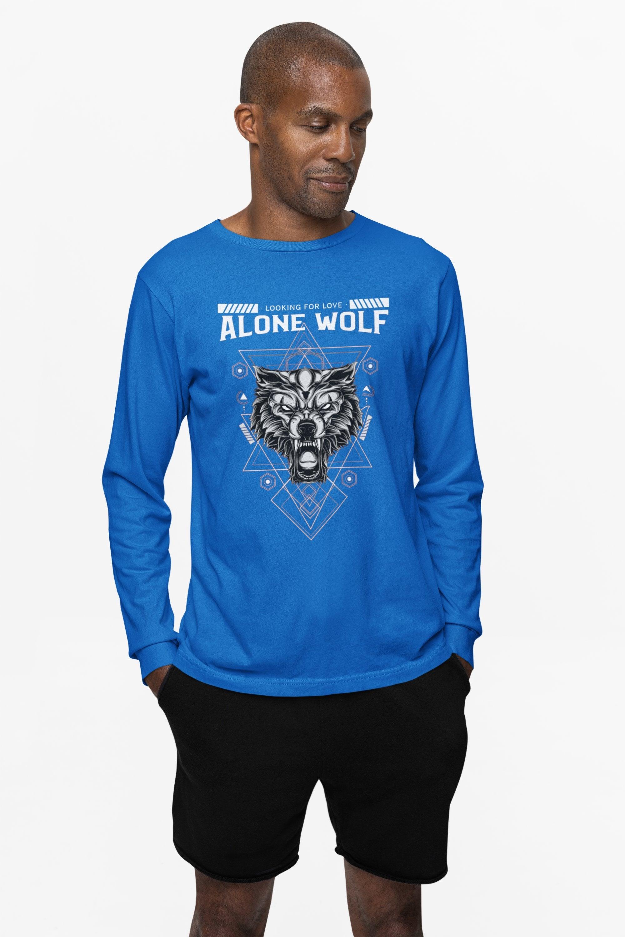 Alone Wolf Looking For Love - Long-Sleeve Tee - Witty Twisters Fashions