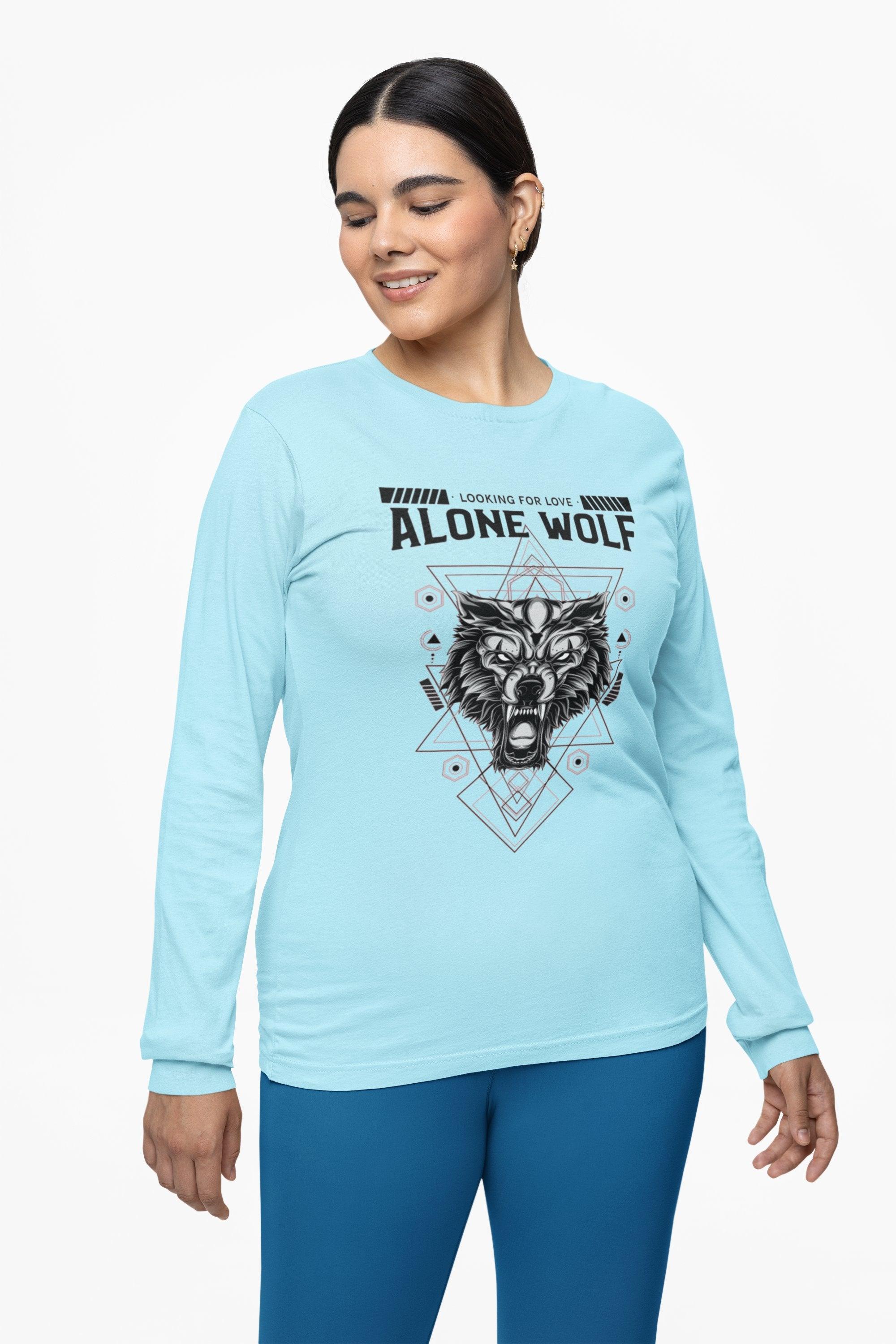 Alone Wolf Looking For Love - Long-Sleeve Tee - Witty Twisters Fashions