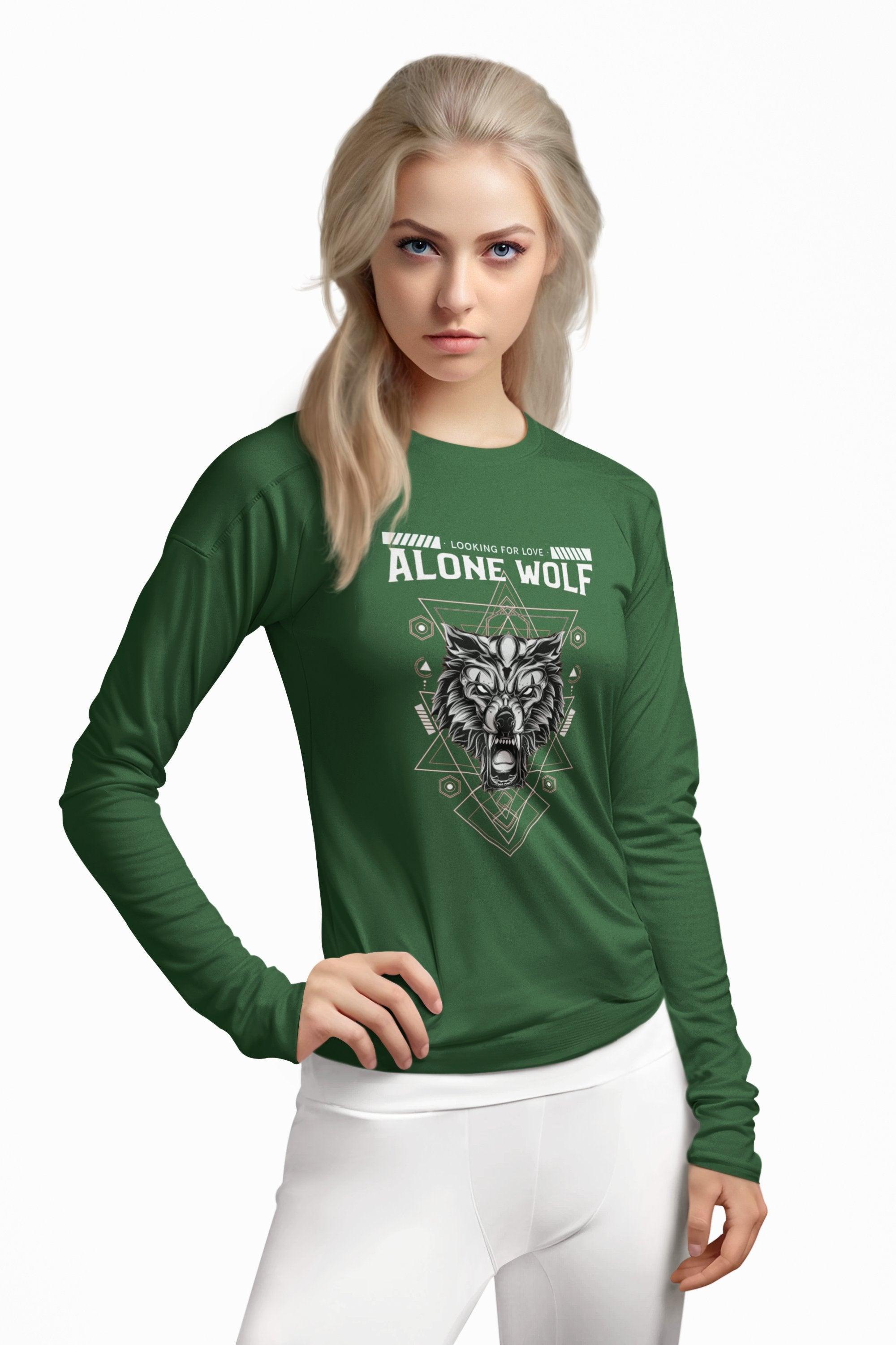 Alone Wolf Looking For Love - Long-Sleeve Tee - Witty Twisters Fashions