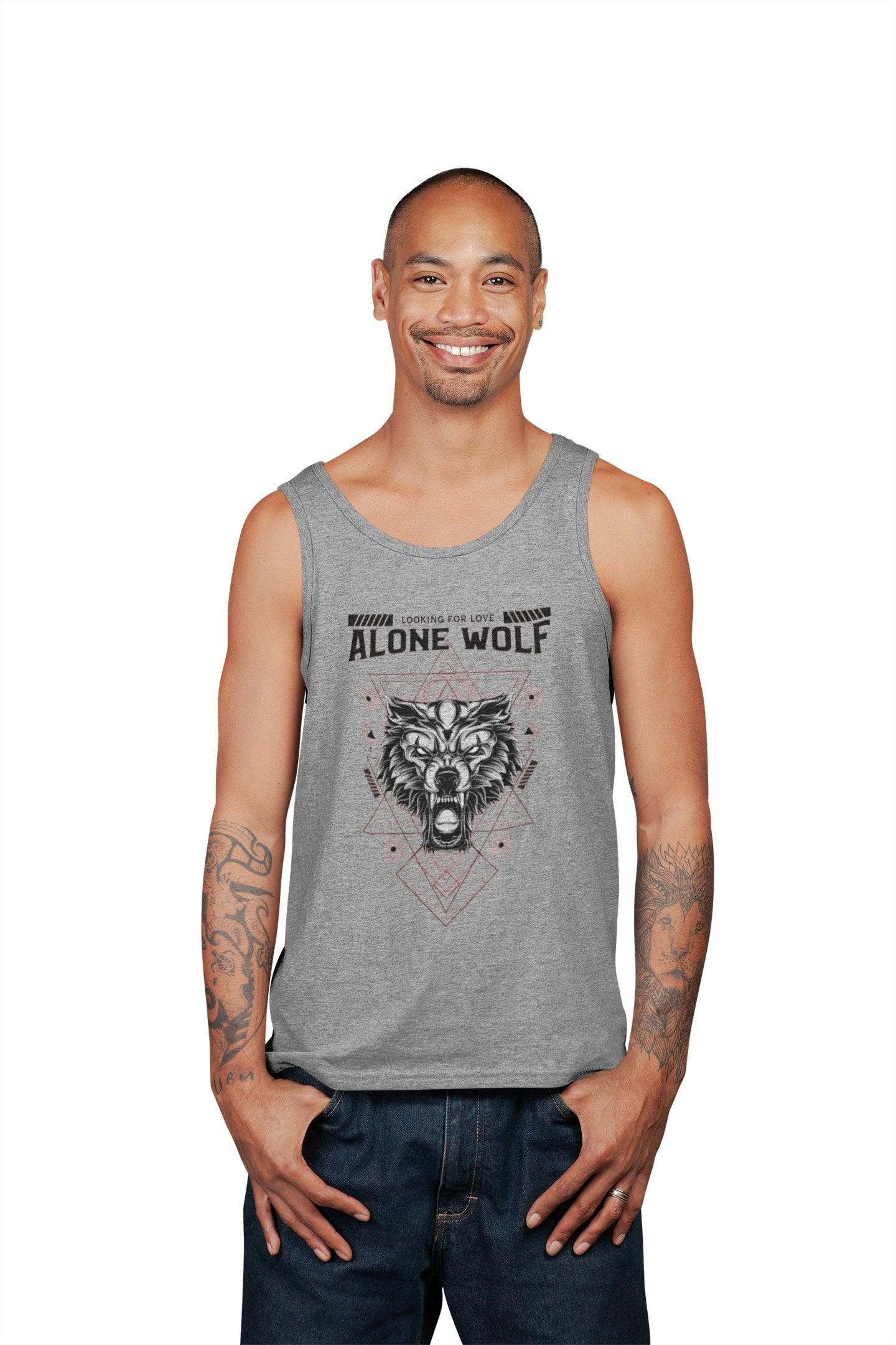 Alone Wolf Looking For Love - Tank Top - Witty Twisters Fashions