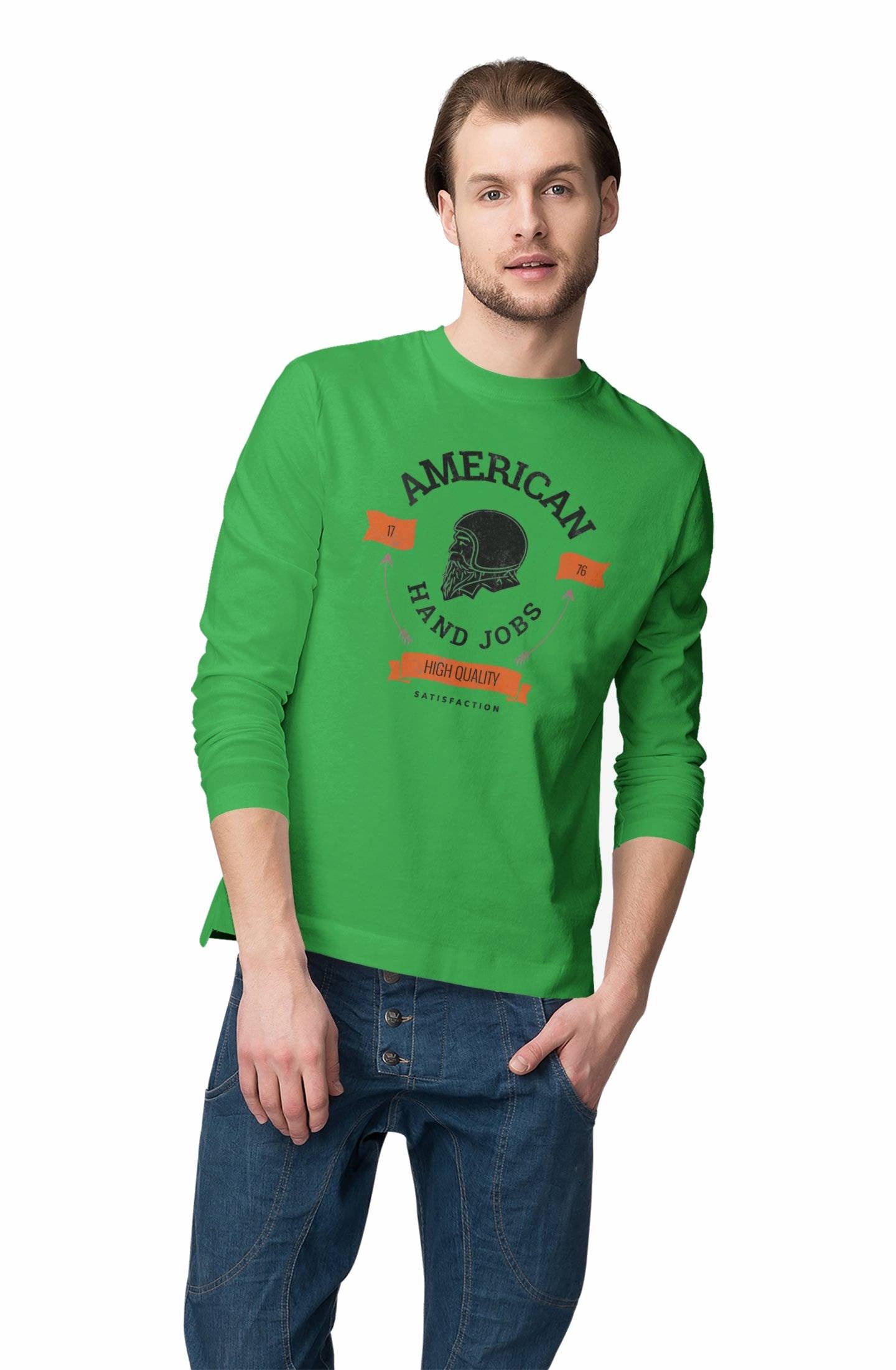 American Hand Jobs High Quality Satisfaction - Long-Sleeve Tee - Witty Twisters Fashions