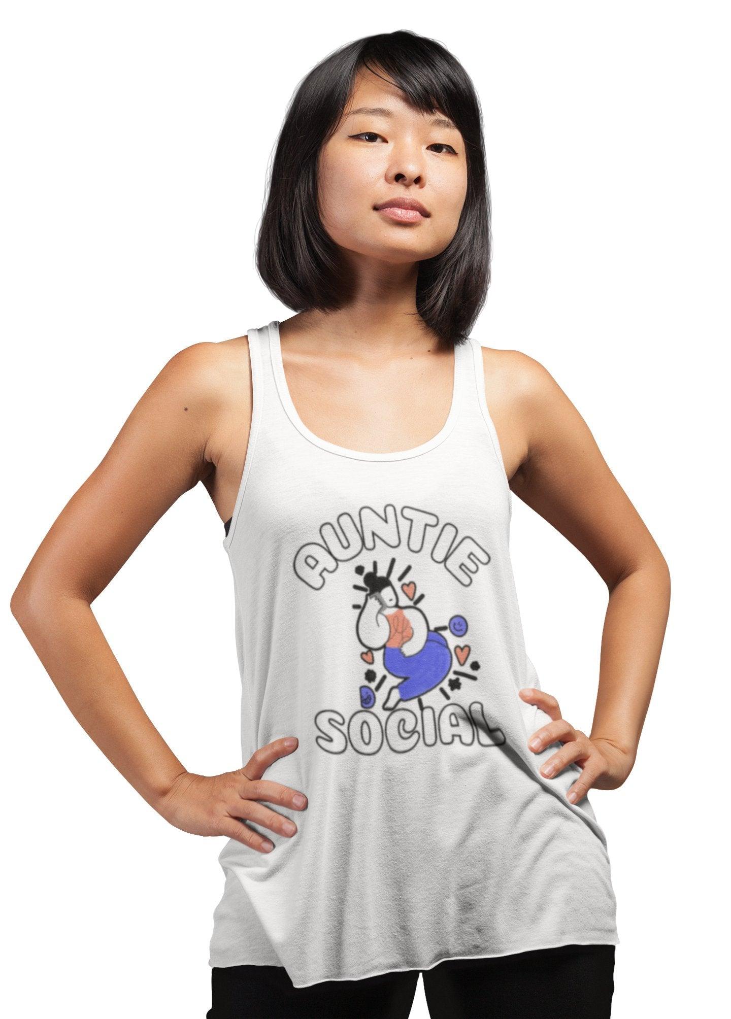 Auntie Social - Women's Tank Top - Witty Twisters Fashions