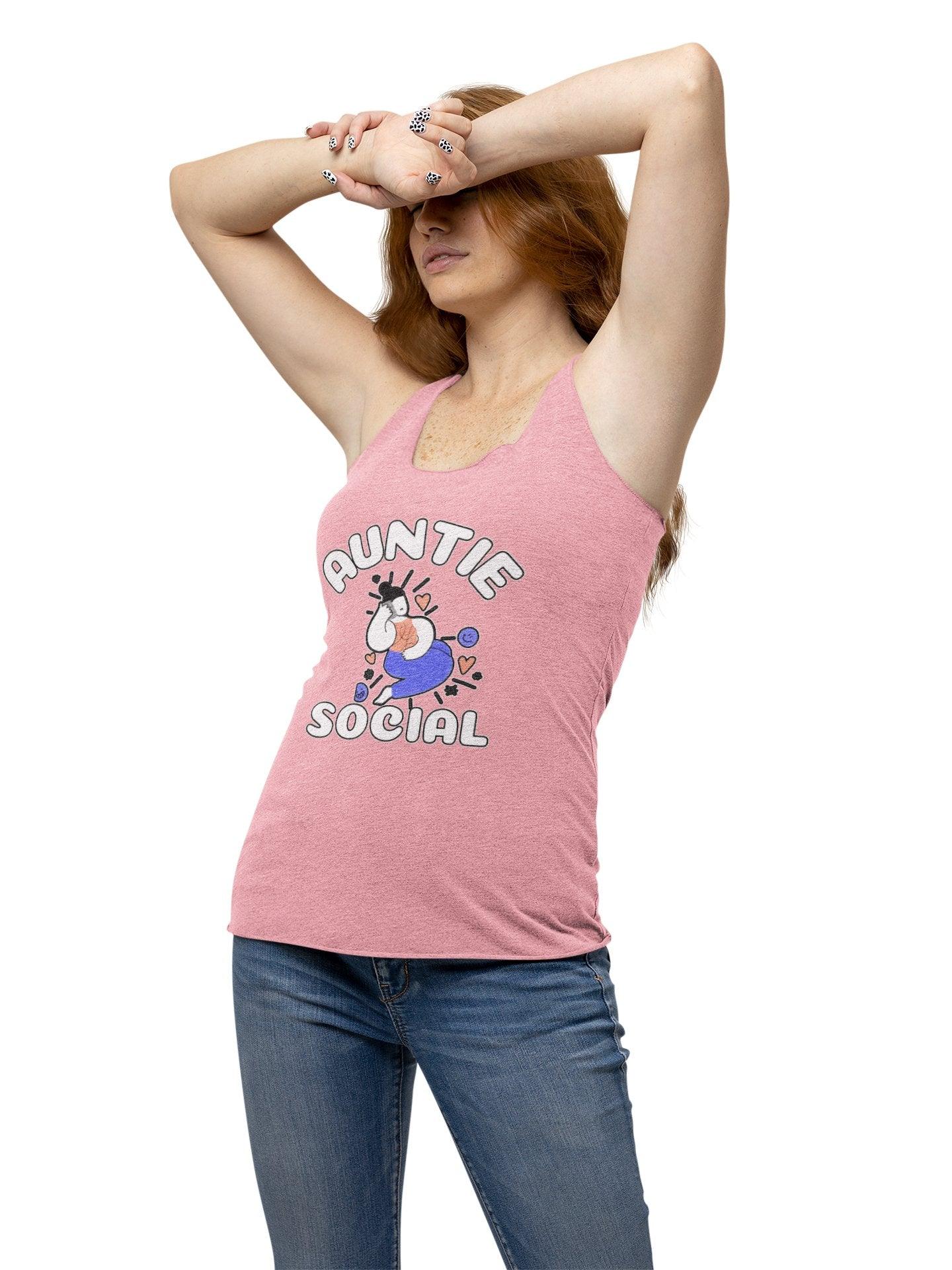 Auntie Social - Women's Tank Top - Witty Twisters Fashions