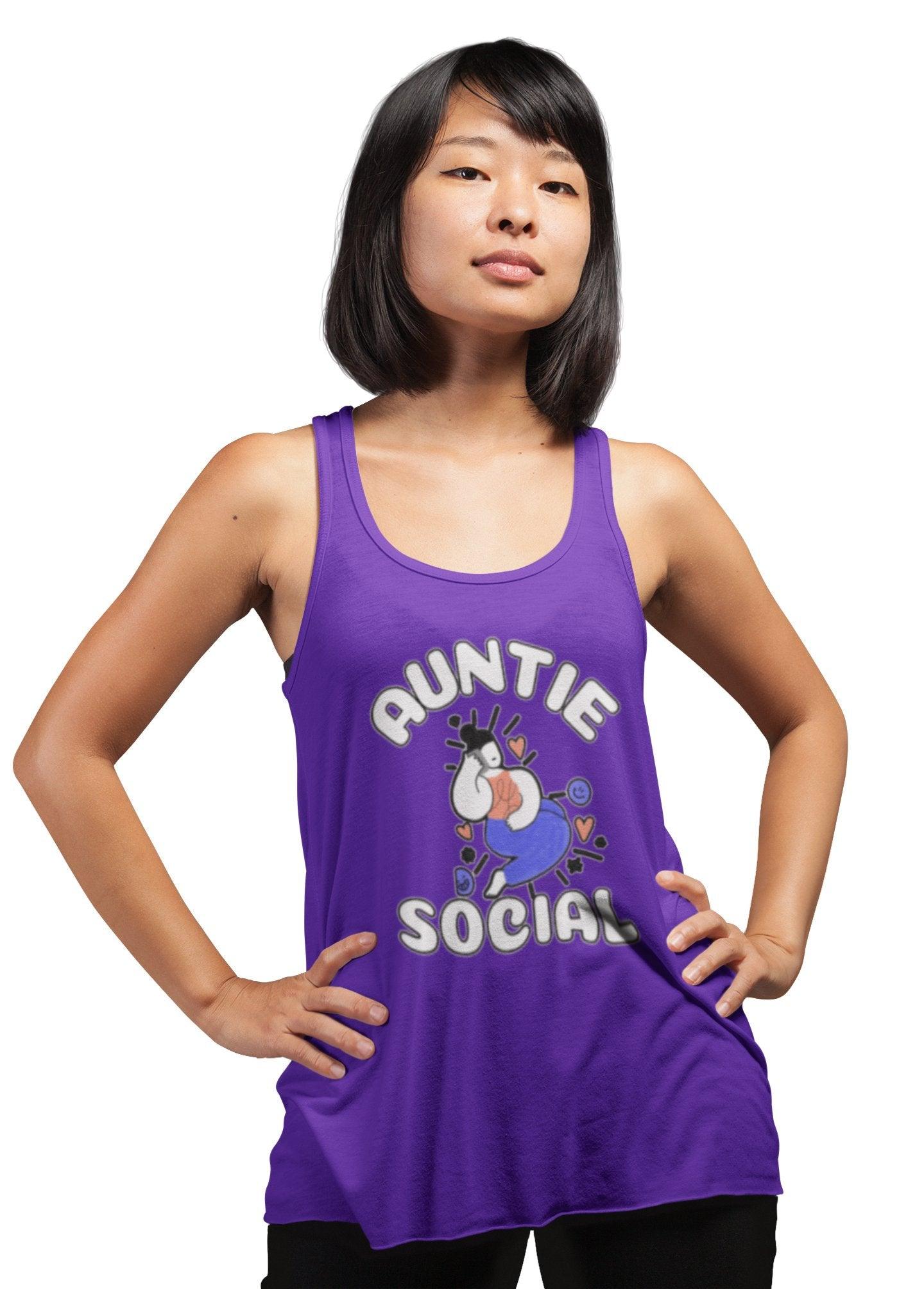 Auntie Social - Women's Tank Top - Witty Twisters Fashions