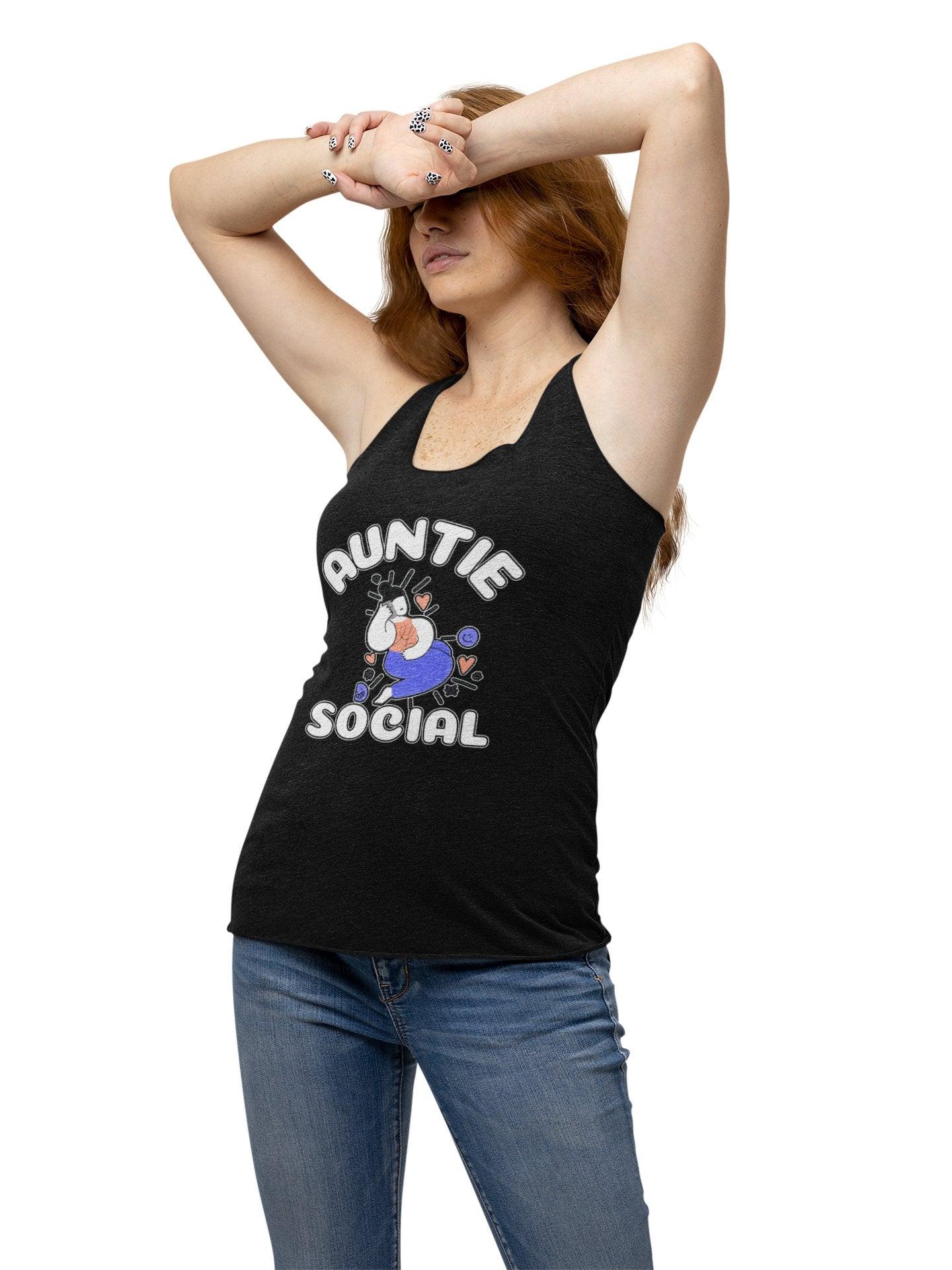 Auntie Social - Women's Tank Top - Witty Twisters Fashions