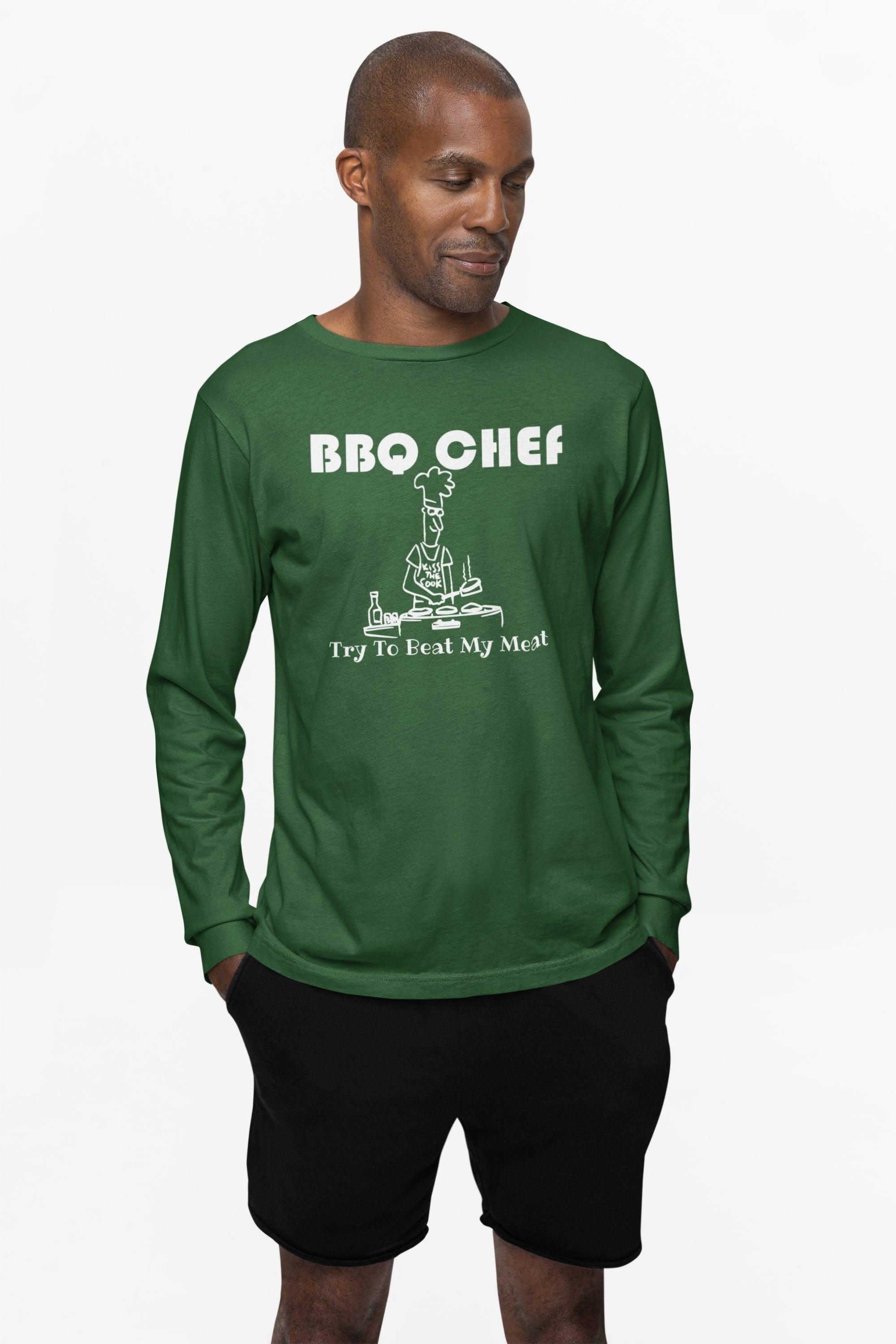 BBQ Chef Try To Beat My Meat - Long-Sleeve Tee - Witty Twisters Fashions