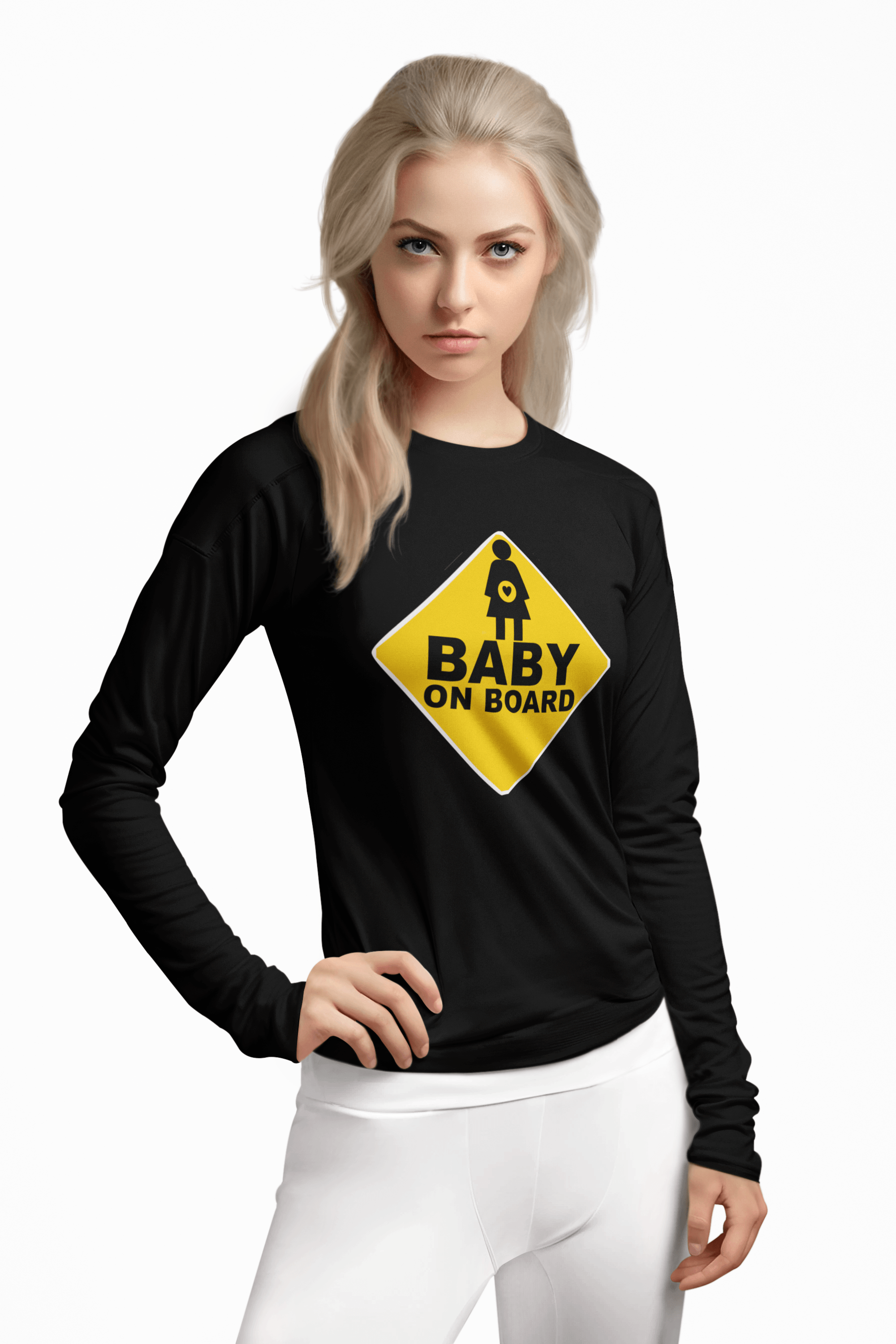 Baby On Board Sign - Long-Sleeve Tee - Witty Twisters Fashions