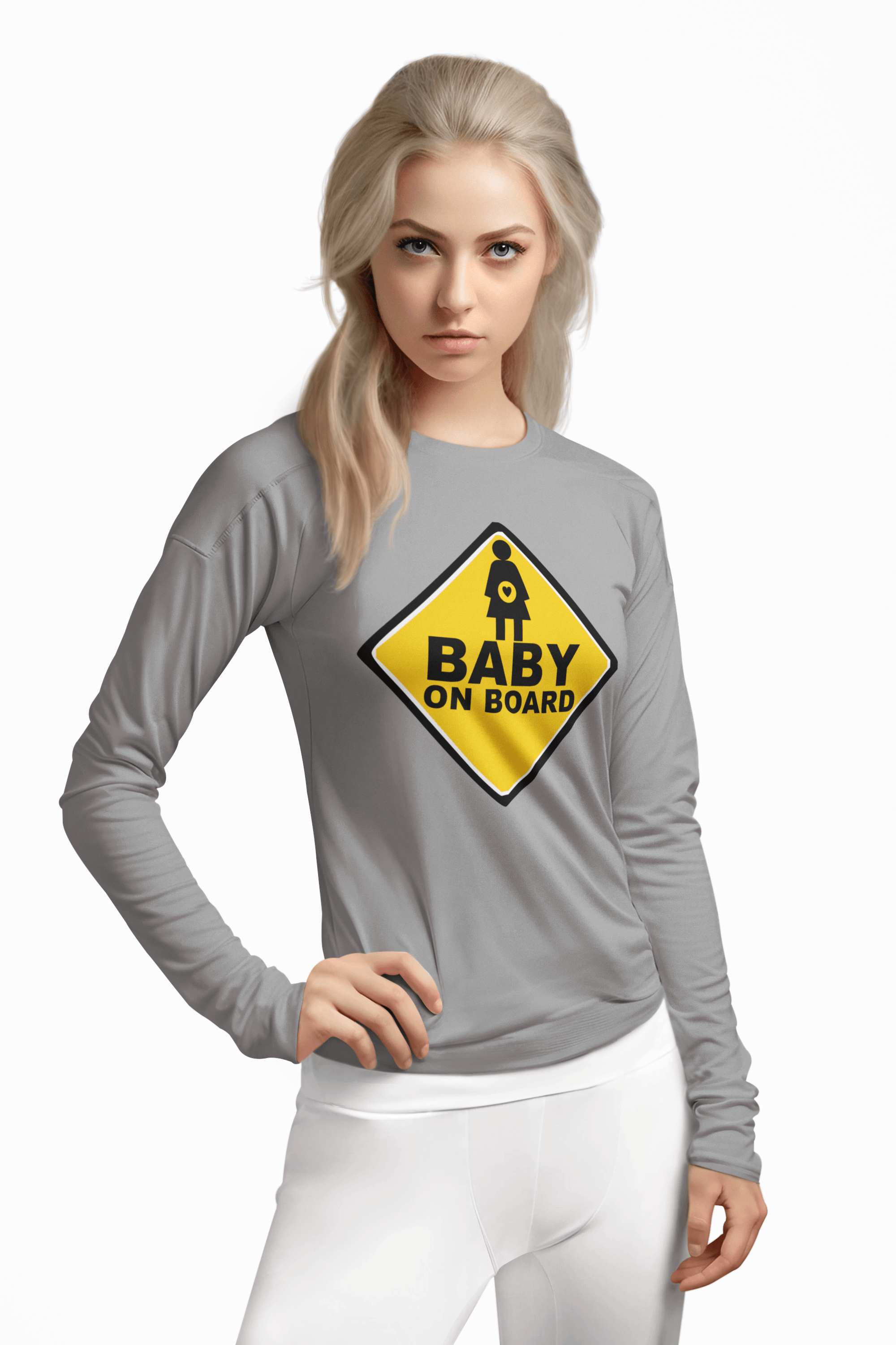 Baby On Board Sign - Long-Sleeve Tee - Witty Twisters Fashions