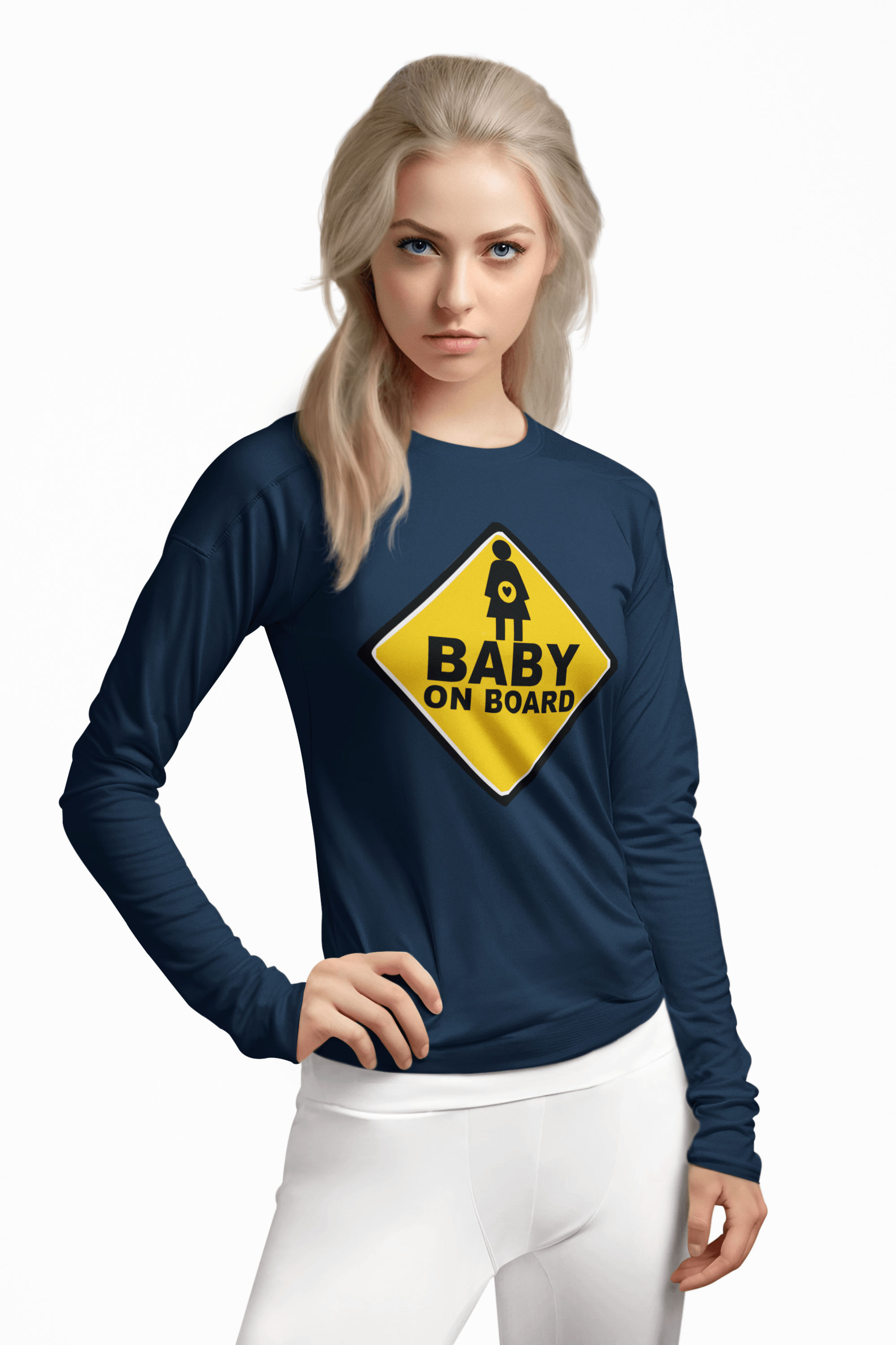 Baby On Board Sign - Long-Sleeve Tee - Witty Twisters Fashions