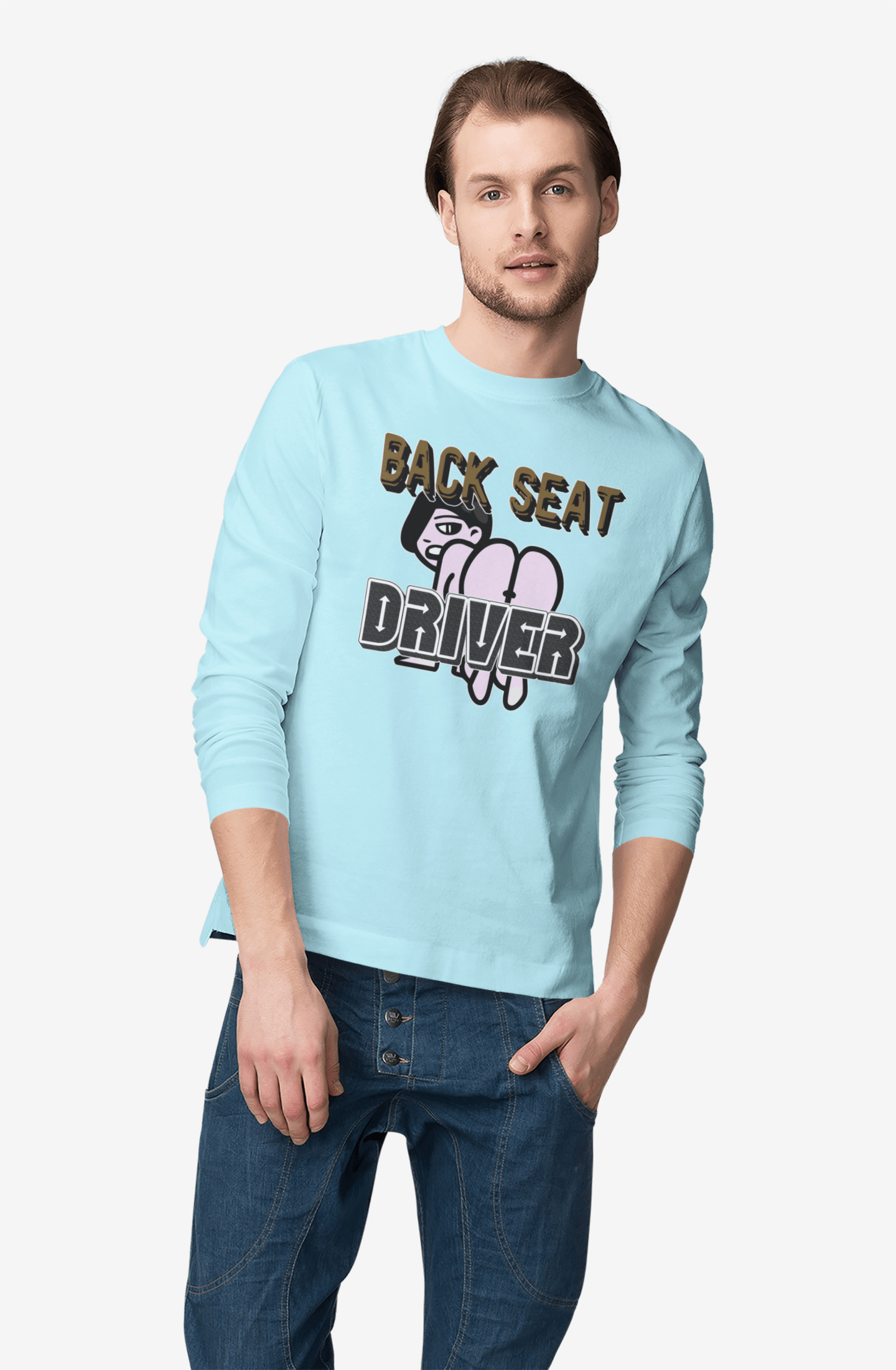 Back Seat Driver - Long-Sleeve Tee - Witty Twisters Fashions