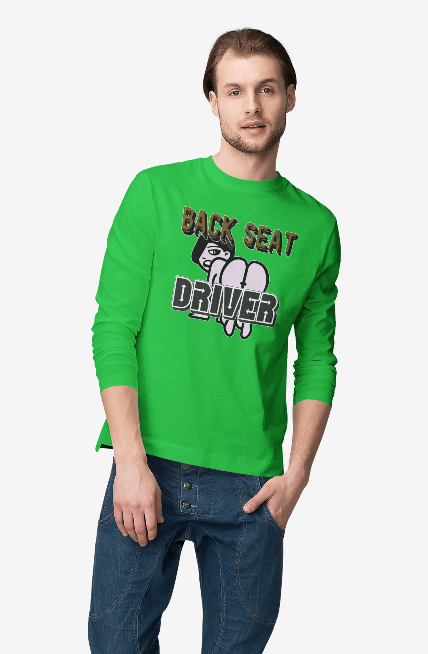 Back Seat Driver - Long-Sleeve Tee - Witty Twisters Fashions