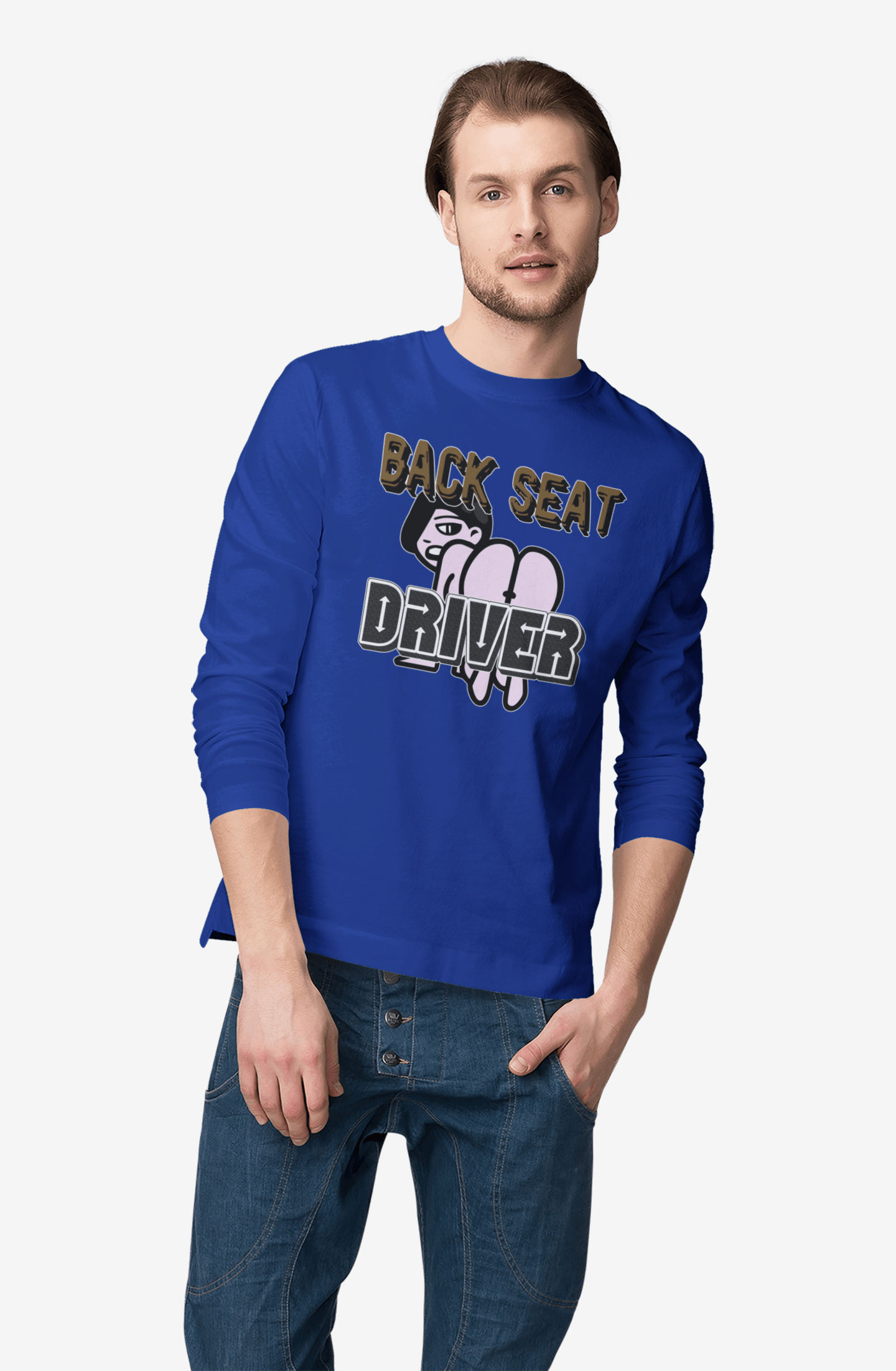 Back Seat Driver - Long-Sleeve Tee - Witty Twisters Fashions