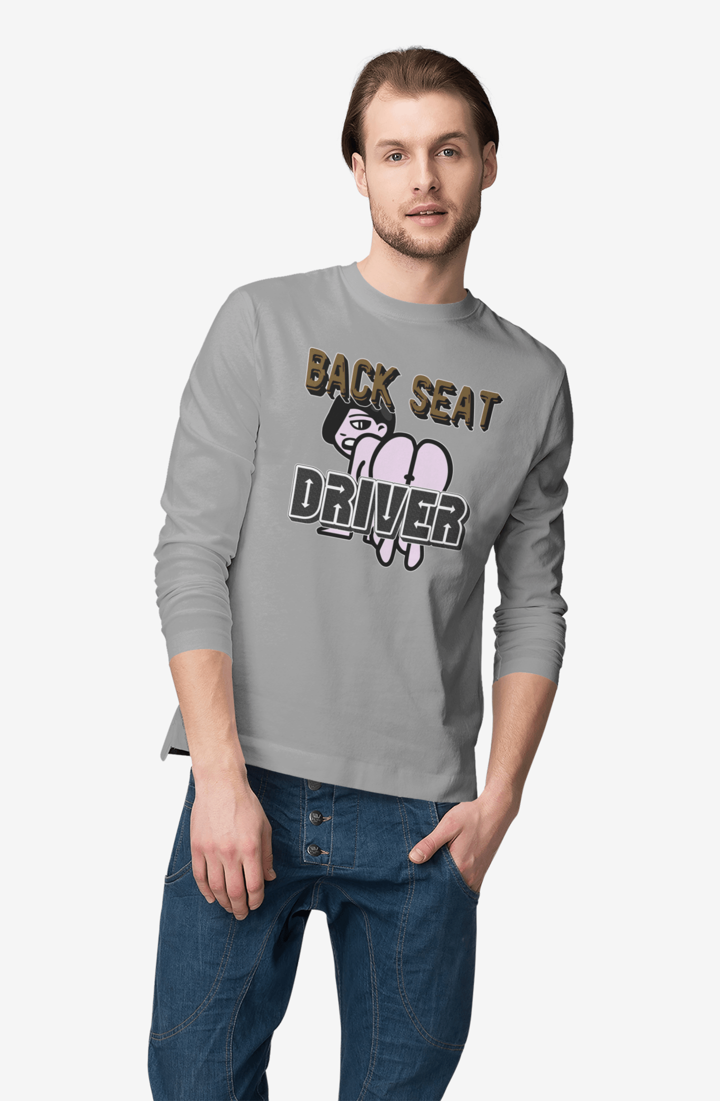 Back Seat Driver - Long-Sleeve Tee - Witty Twisters Fashions