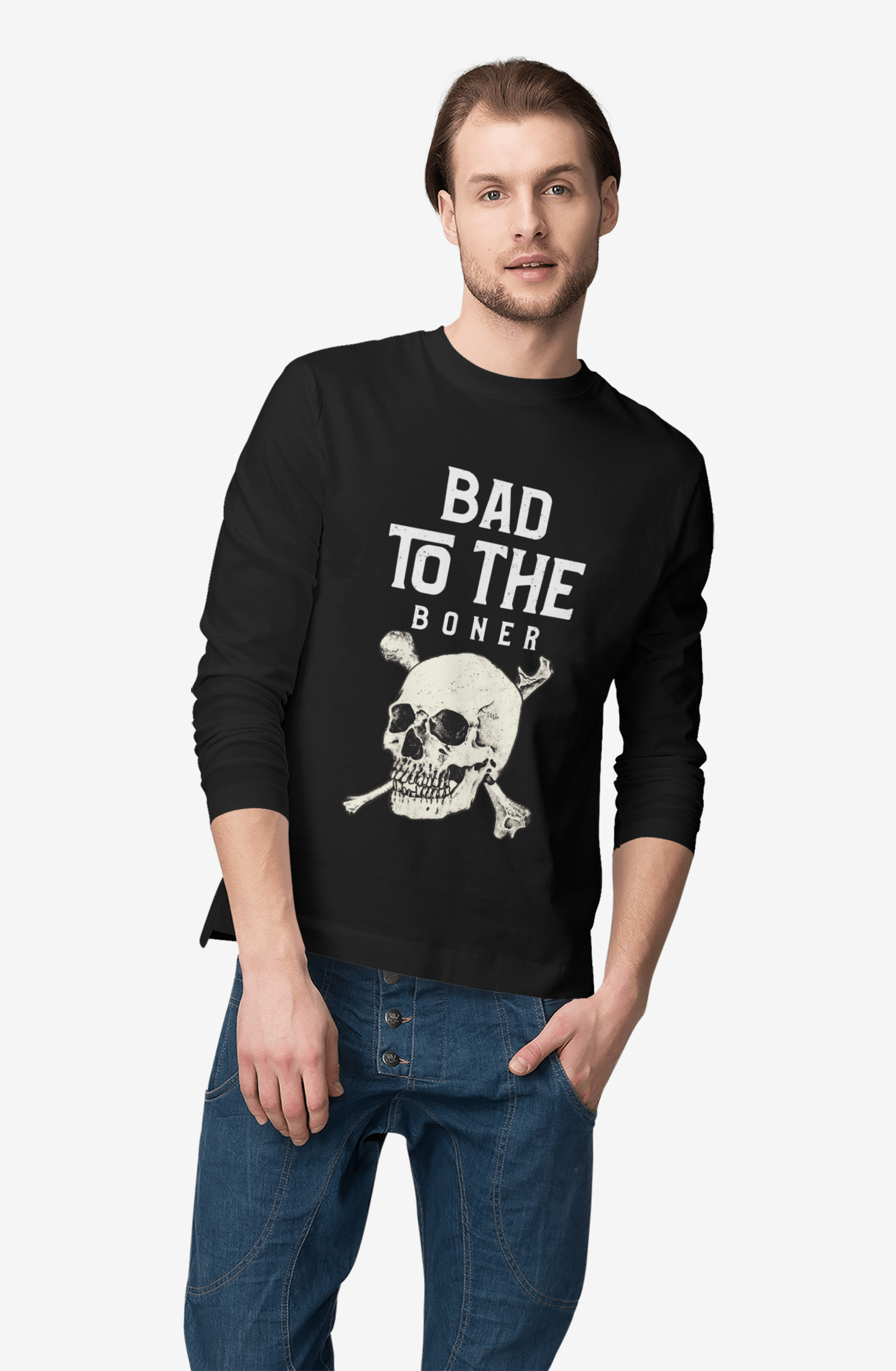 Bad To The Boner - Long-Sleeve Tee - Witty Twisters Fashions