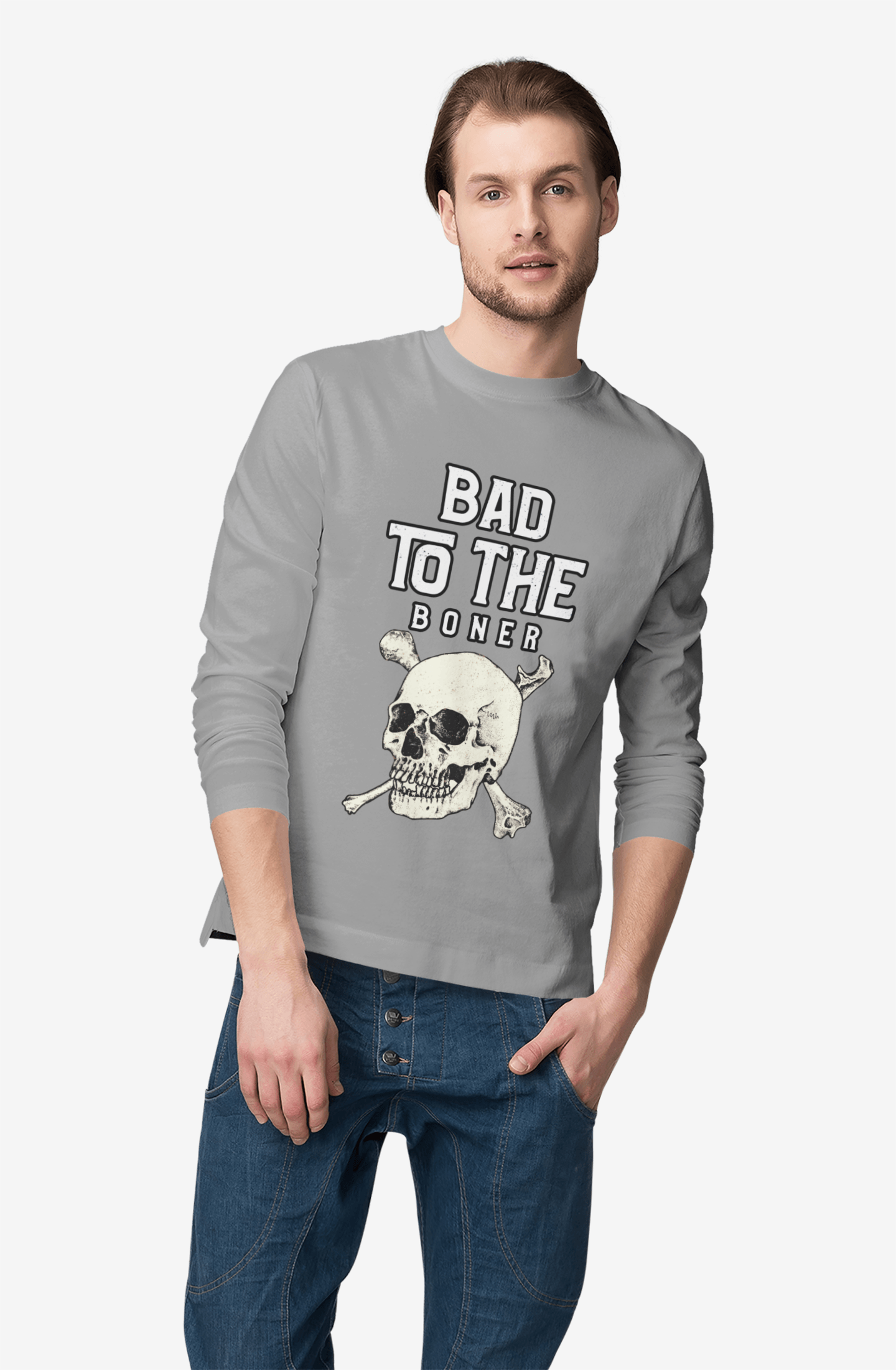 Bad To The Boner - Long-Sleeve Tee - Witty Twisters Fashions