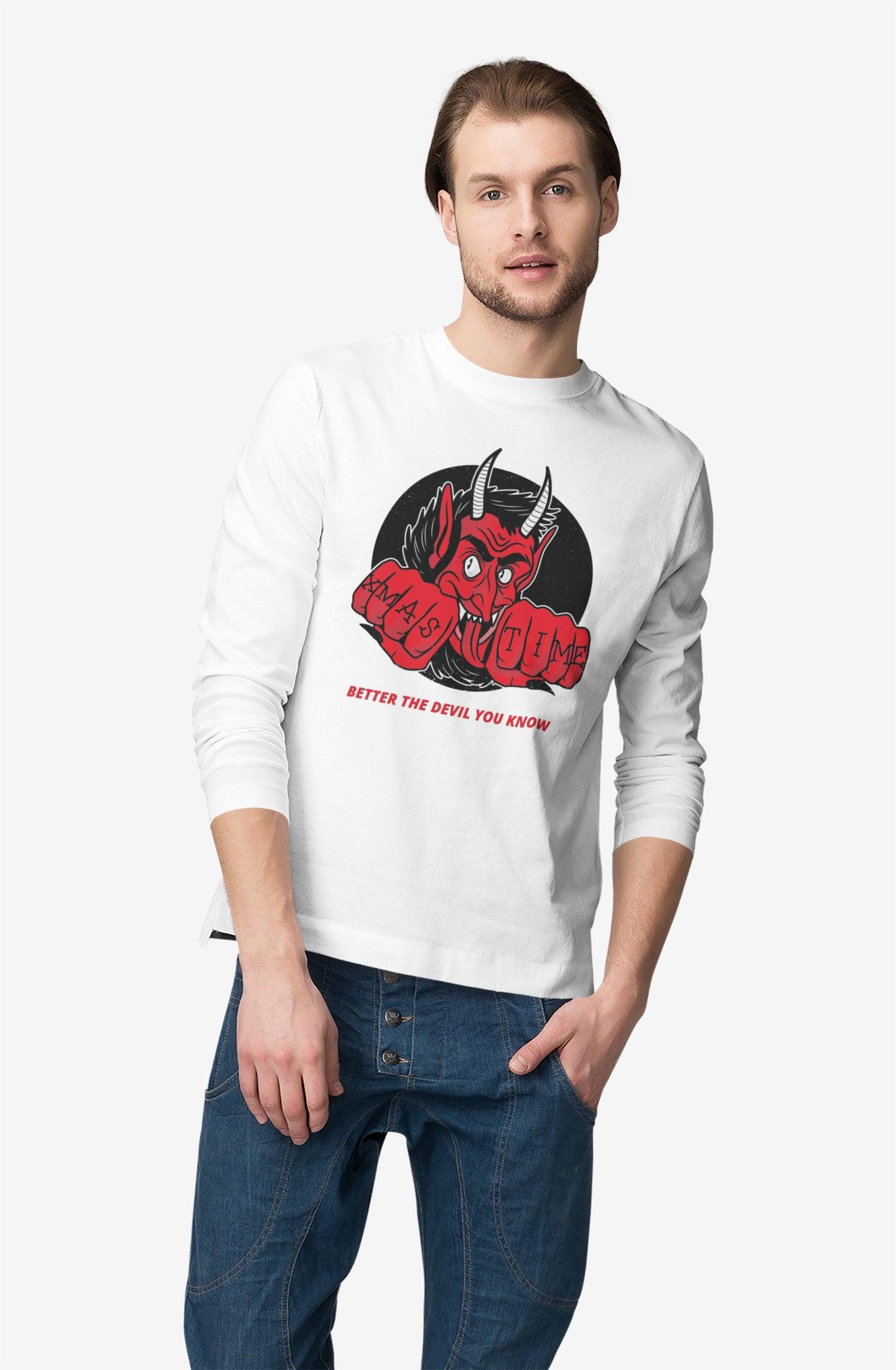 Better the devil you know Xmas time - Long-Sleeve Tee