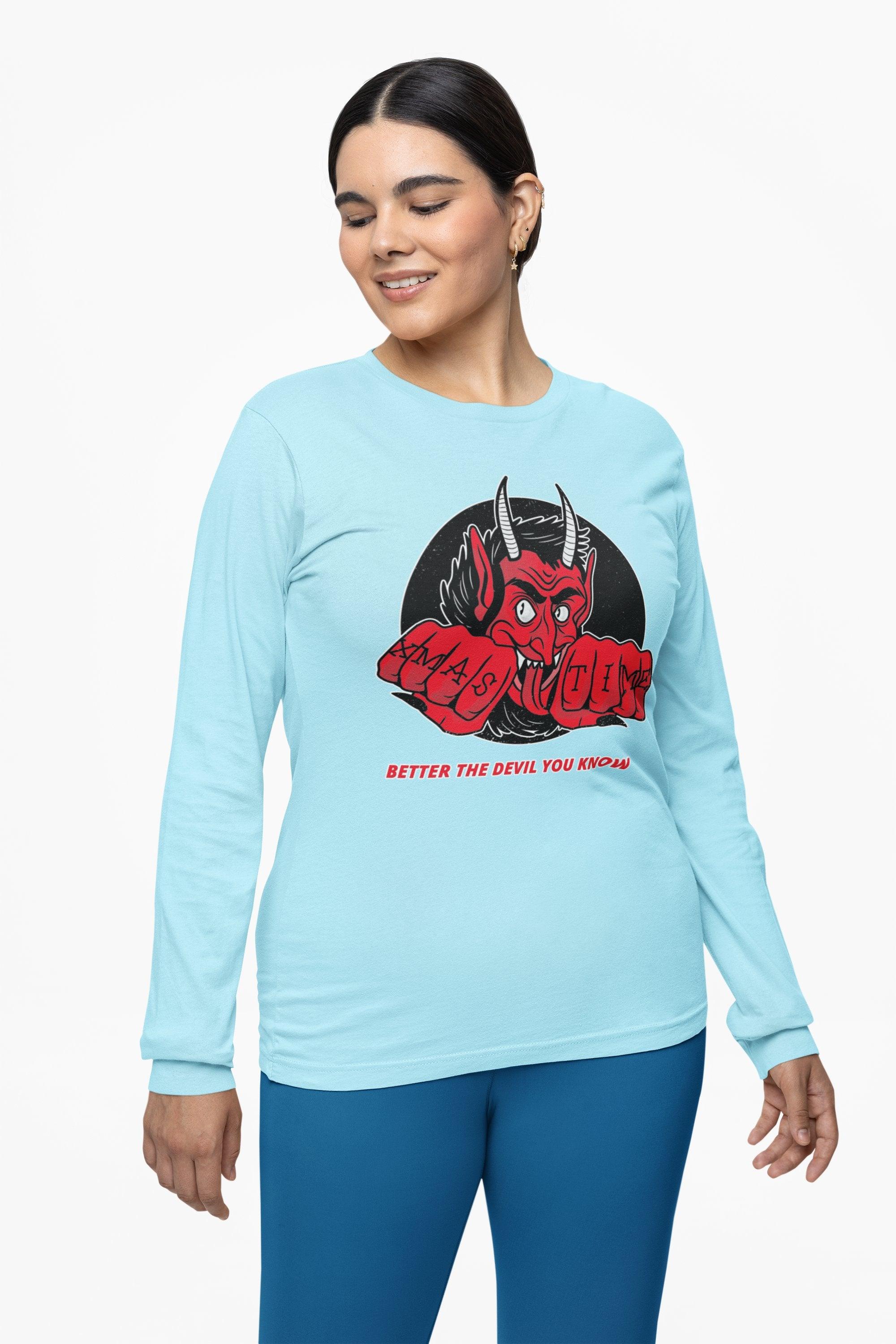 Better the devil you know Xmas time - Long-Sleeve Tee