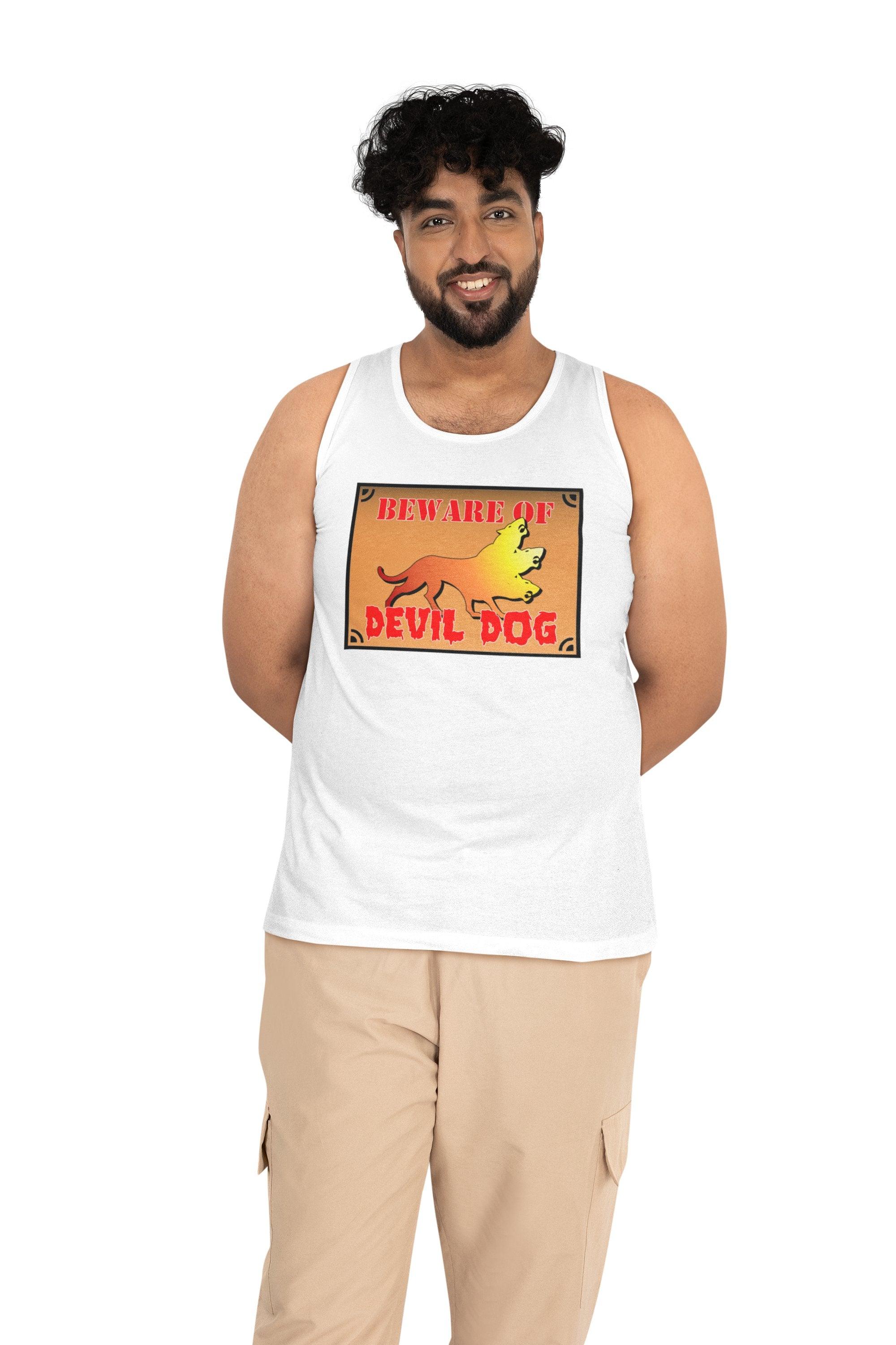 Beware of Devil Dog Sign - Tank Top - Witty Twisters Fashions