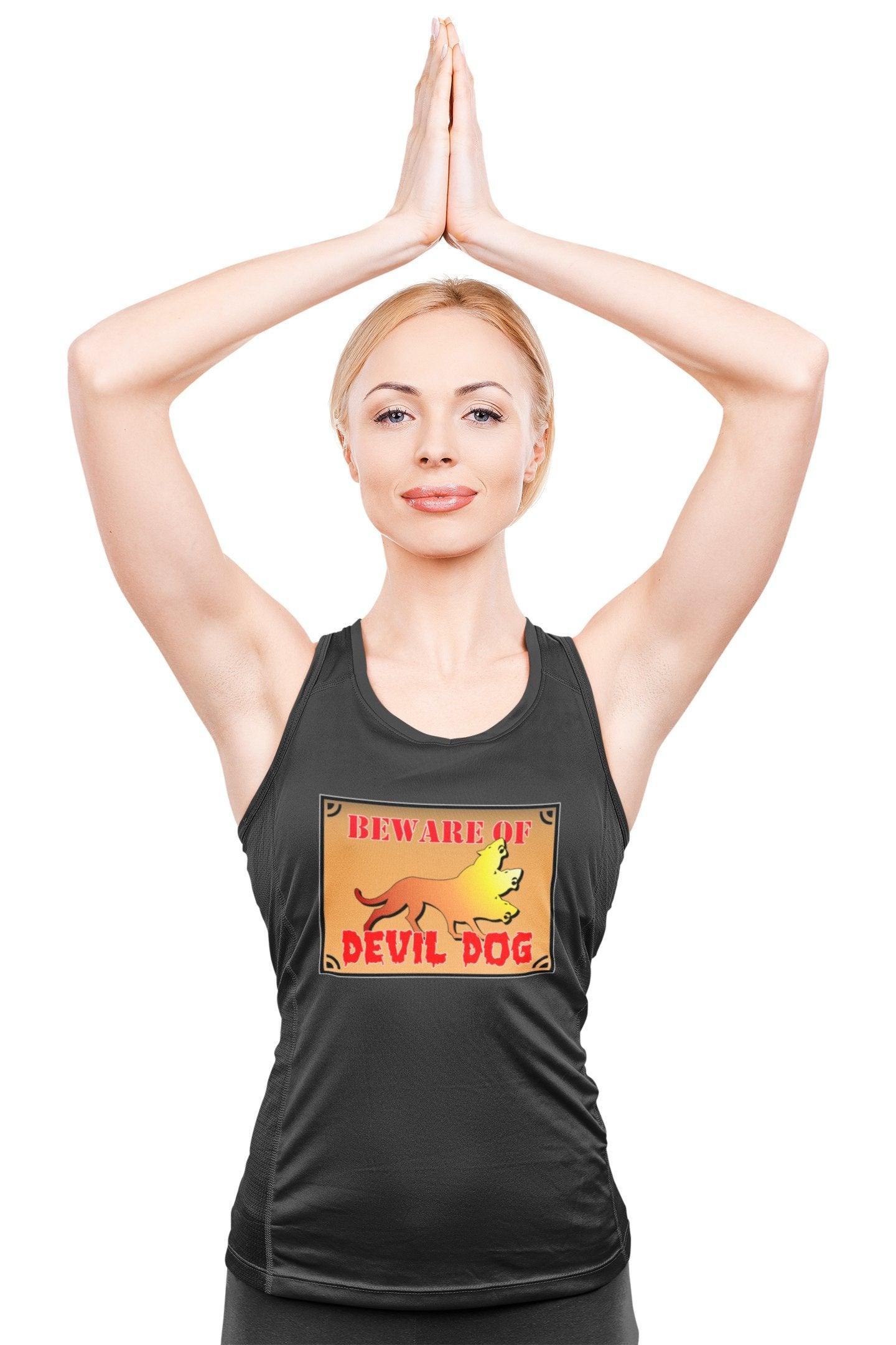 Beware of Devil Dog Sign - Tank Top - Witty Twisters Fashions