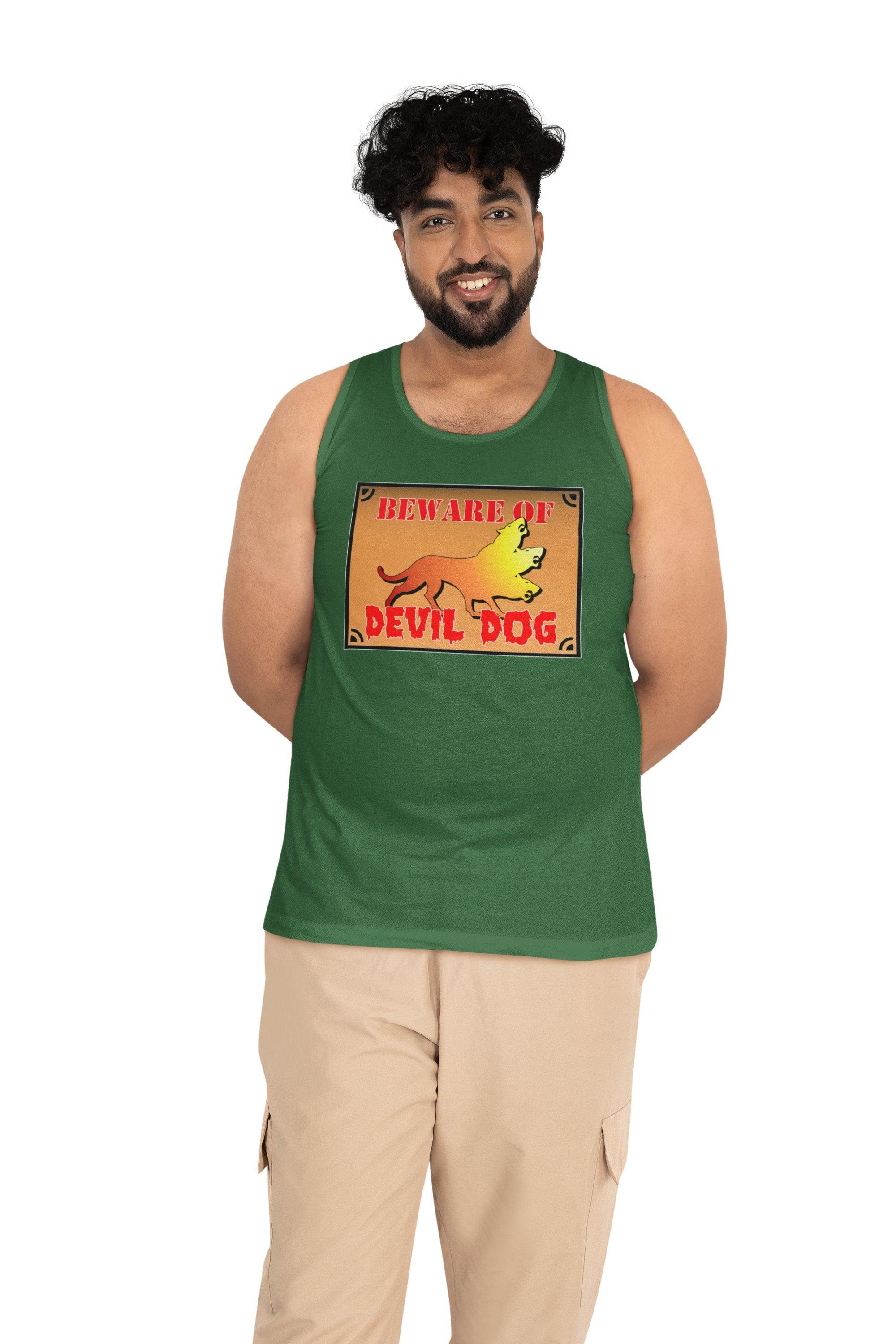 Beware of Devil Dog Sign - Tank Top - Witty Twisters Fashions