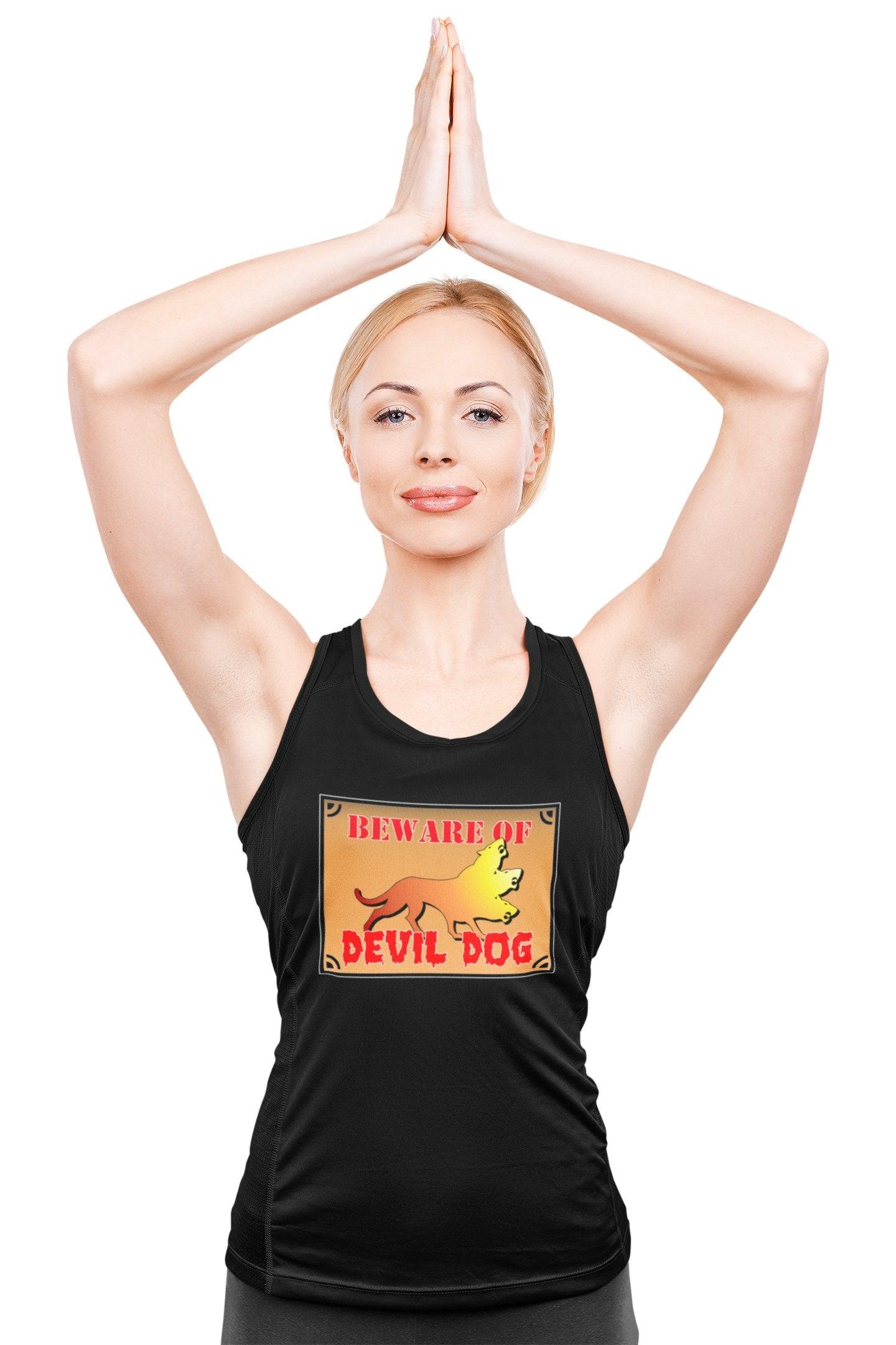 Beware of Devil Dog Sign - Tank Top - Witty Twisters Fashions