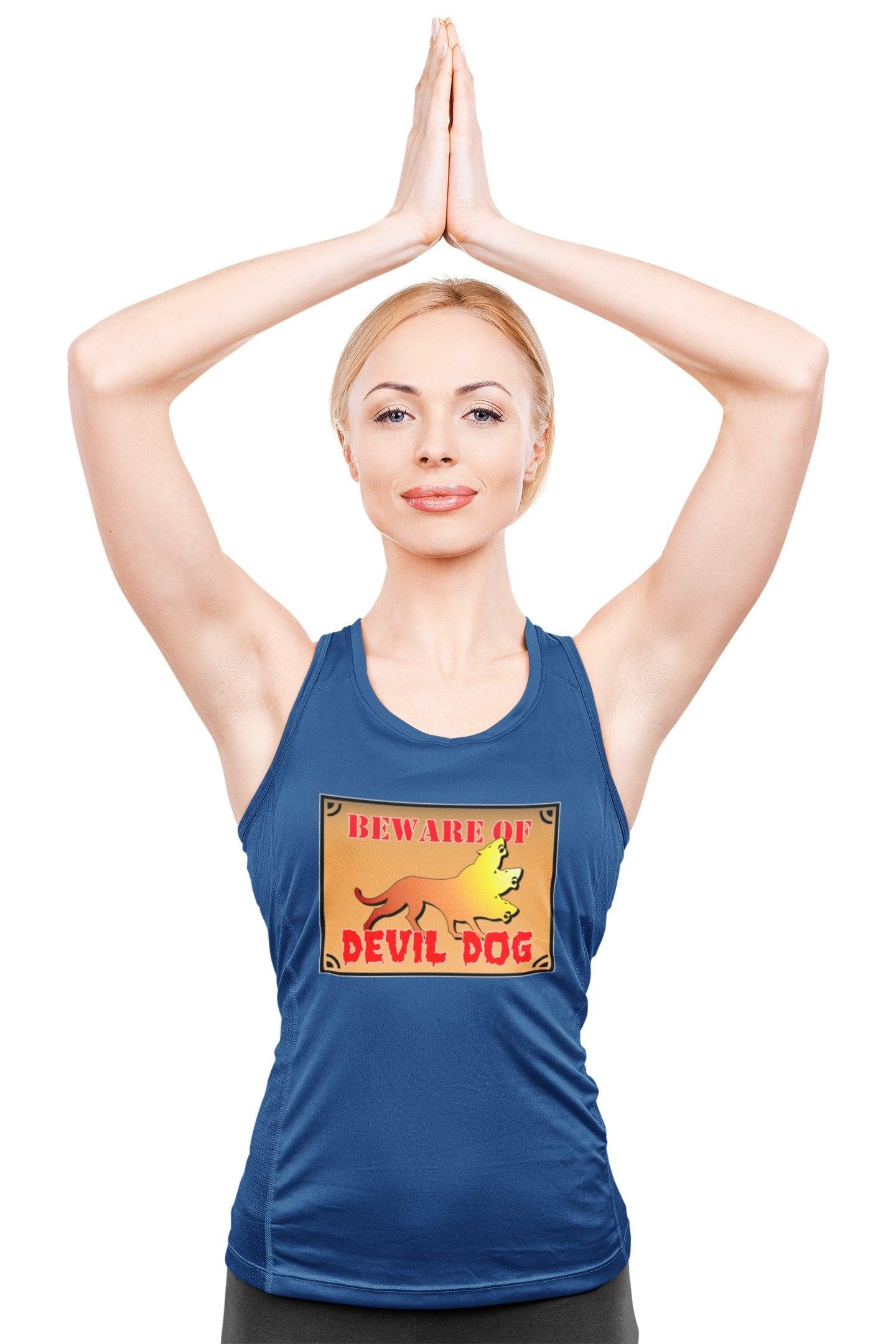 Beware of Devil Dog Sign - Tank Top - Witty Twisters Fashions