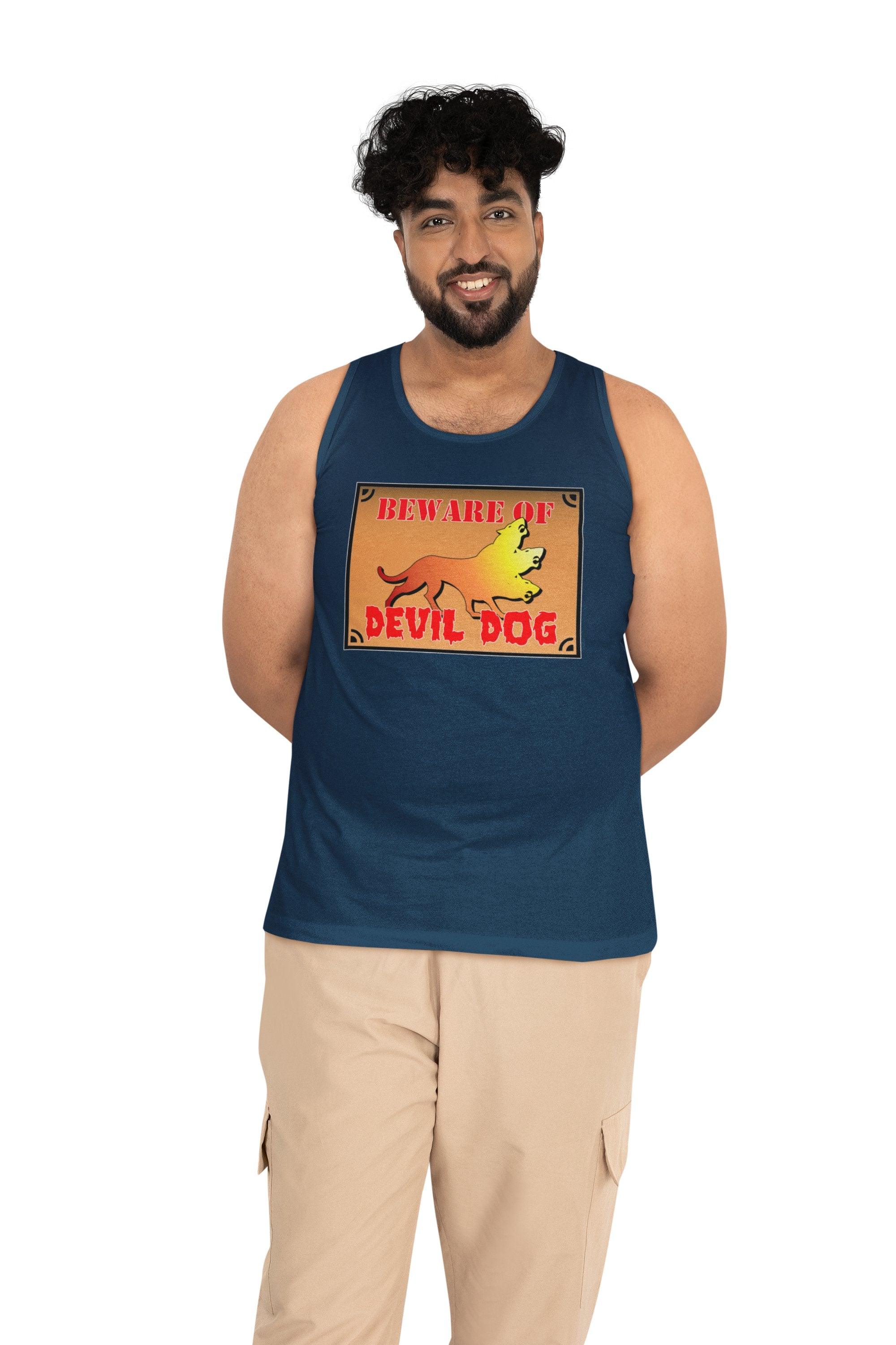 Beware of Devil Dog Sign - Tank Top - Witty Twisters Fashions