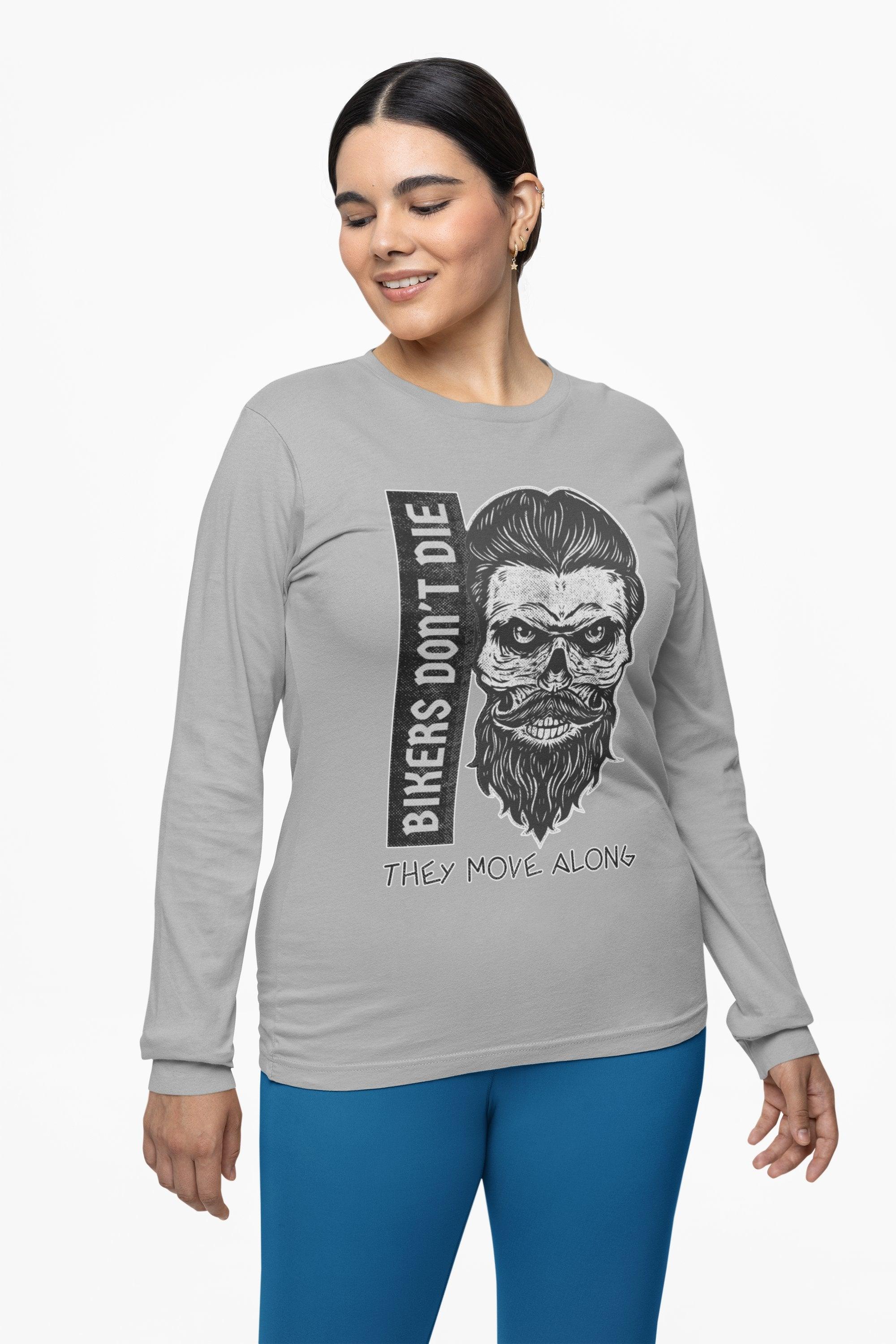 Bikers Don't Die They Move Along - Long-Sleeve Tee - Witty Twisters Fashions