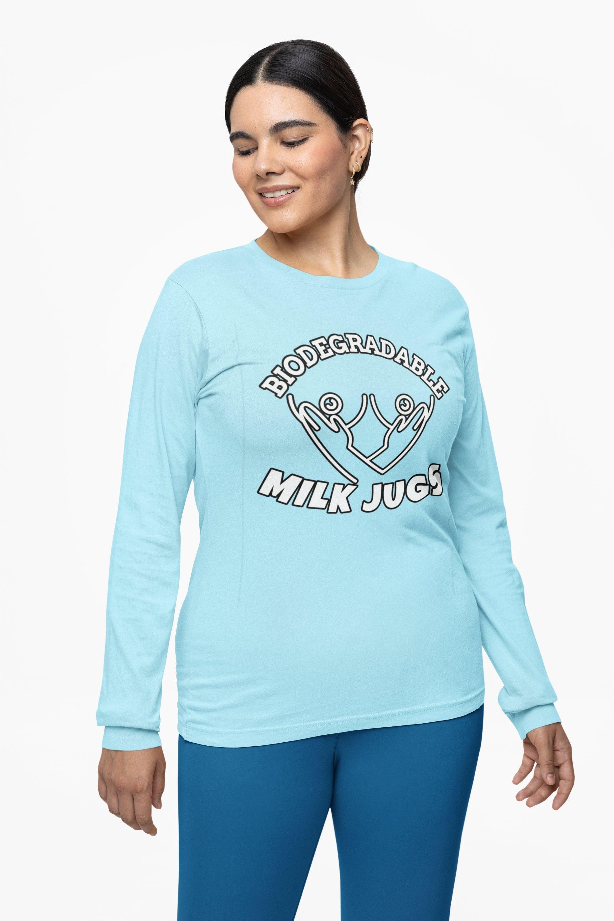 Biodegradable Milk Jugs - Long-Sleeve Tee - Witty Twisters Fashions