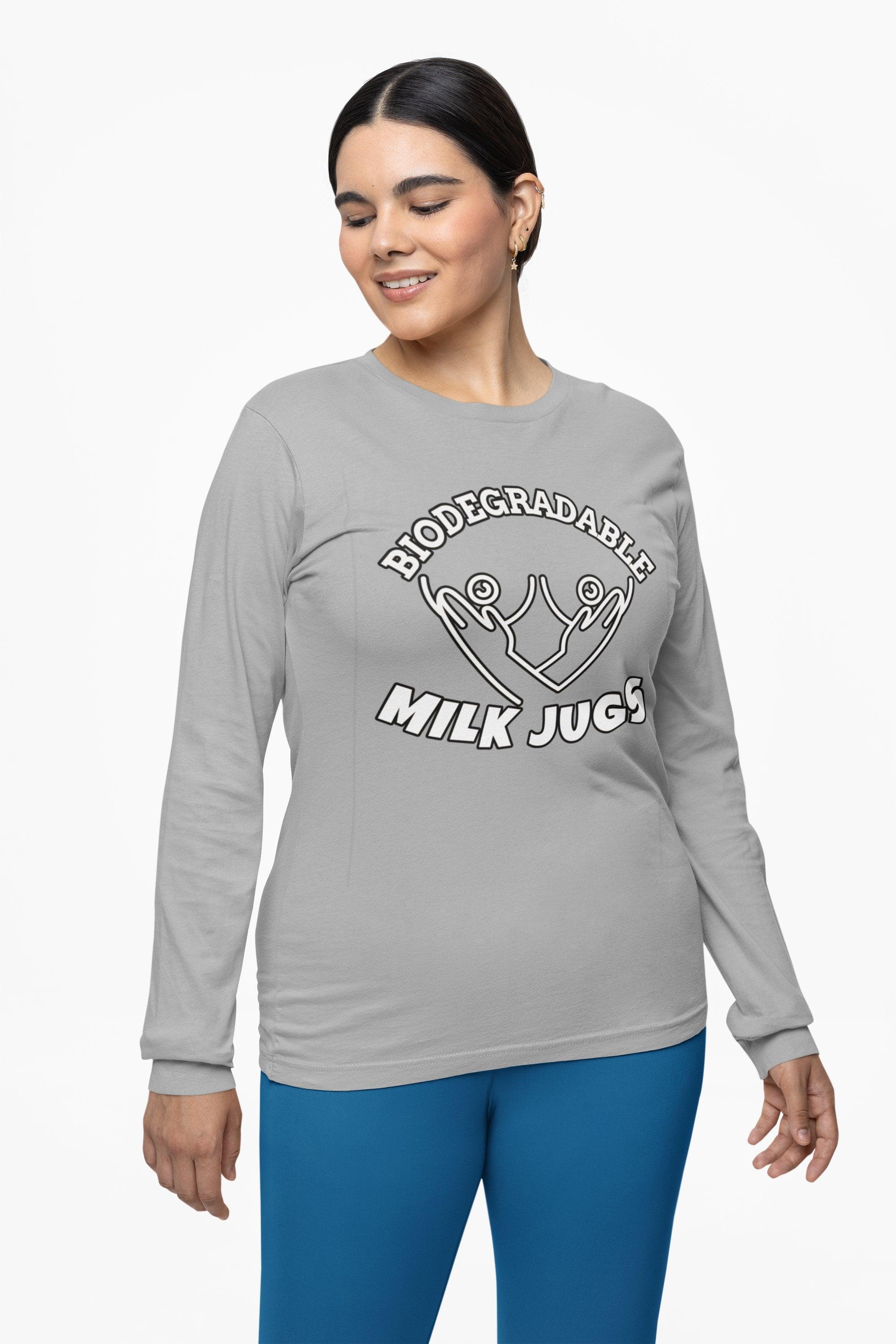 Biodegradable Milk Jugs - Long-Sleeve Tee - Witty Twisters Fashions