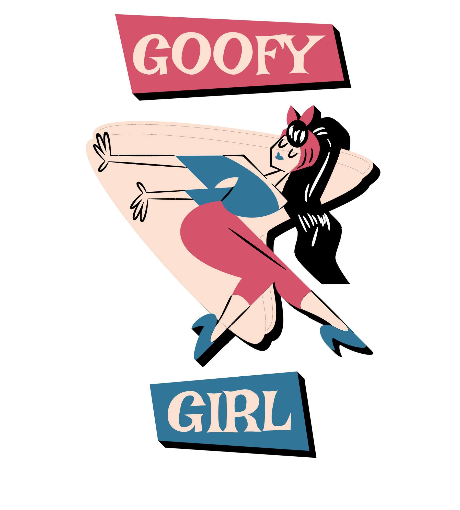 Goofy Girl - Shoulder Dress