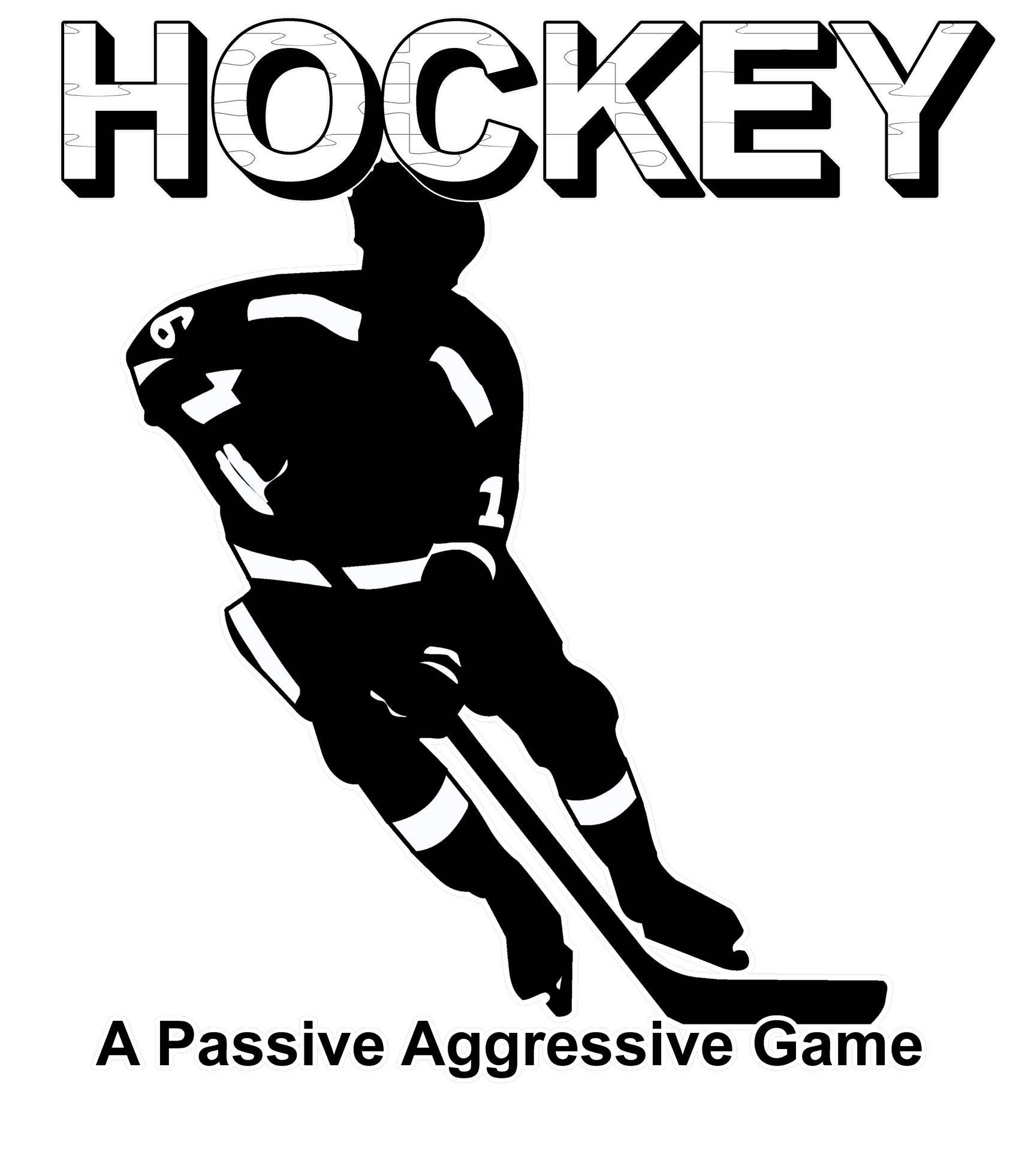 Hockey A Passive Aggressive Game - Men's Puffer Jacket