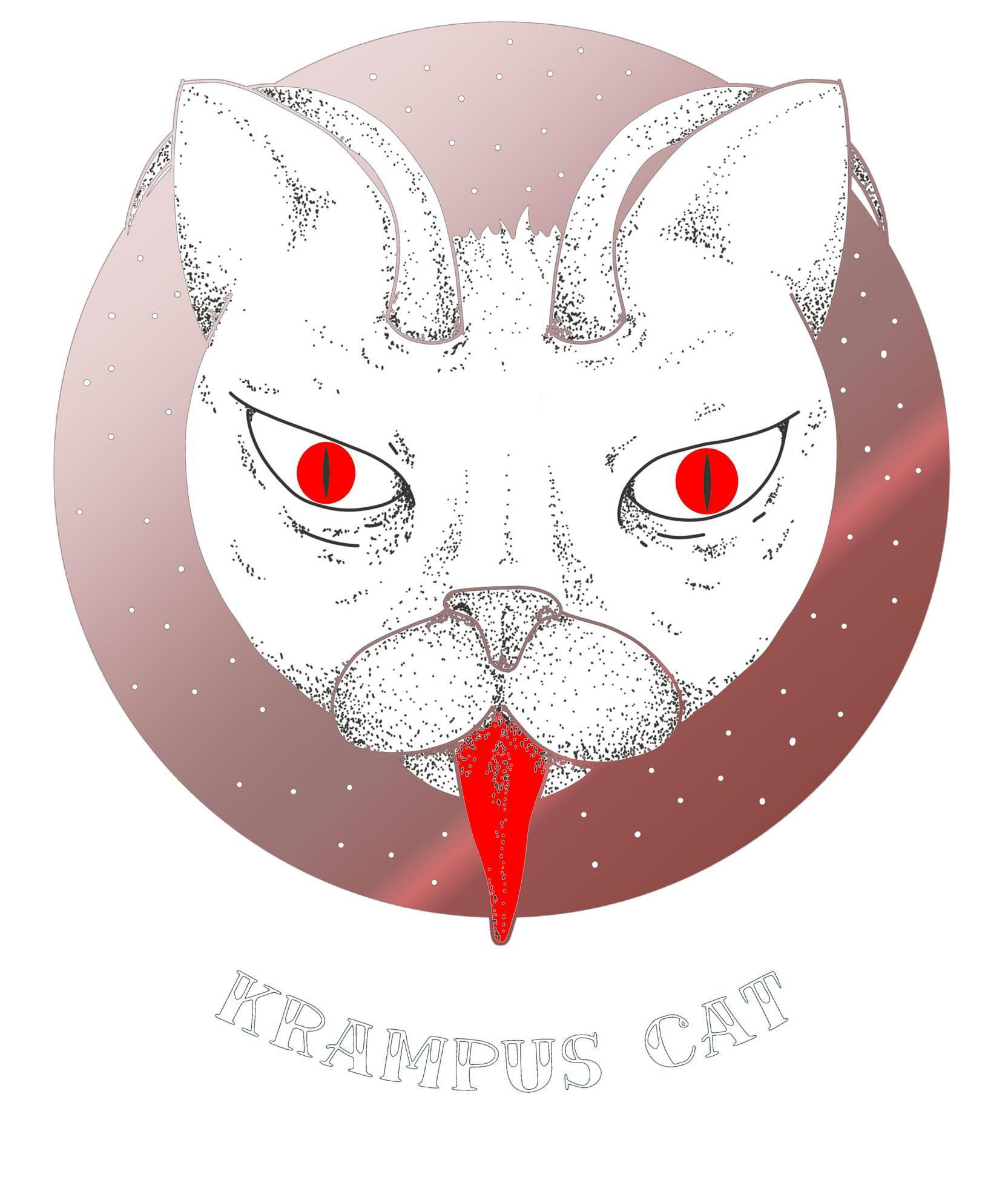 Krampus Cat - Wall Clock