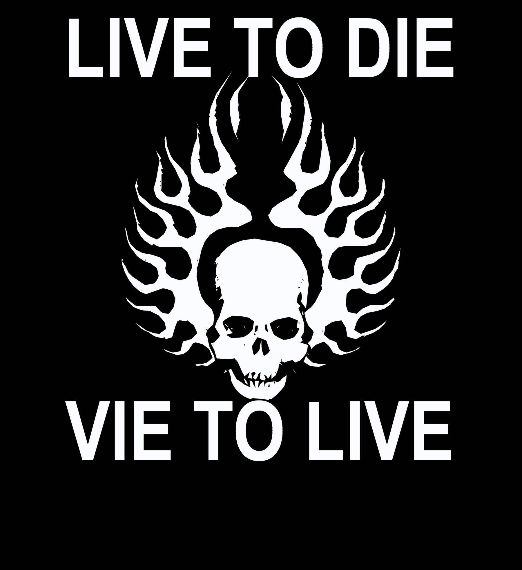 Live To Die Vie To Live - Men's Denim Jean Jacket - Witty Twisters Fashions