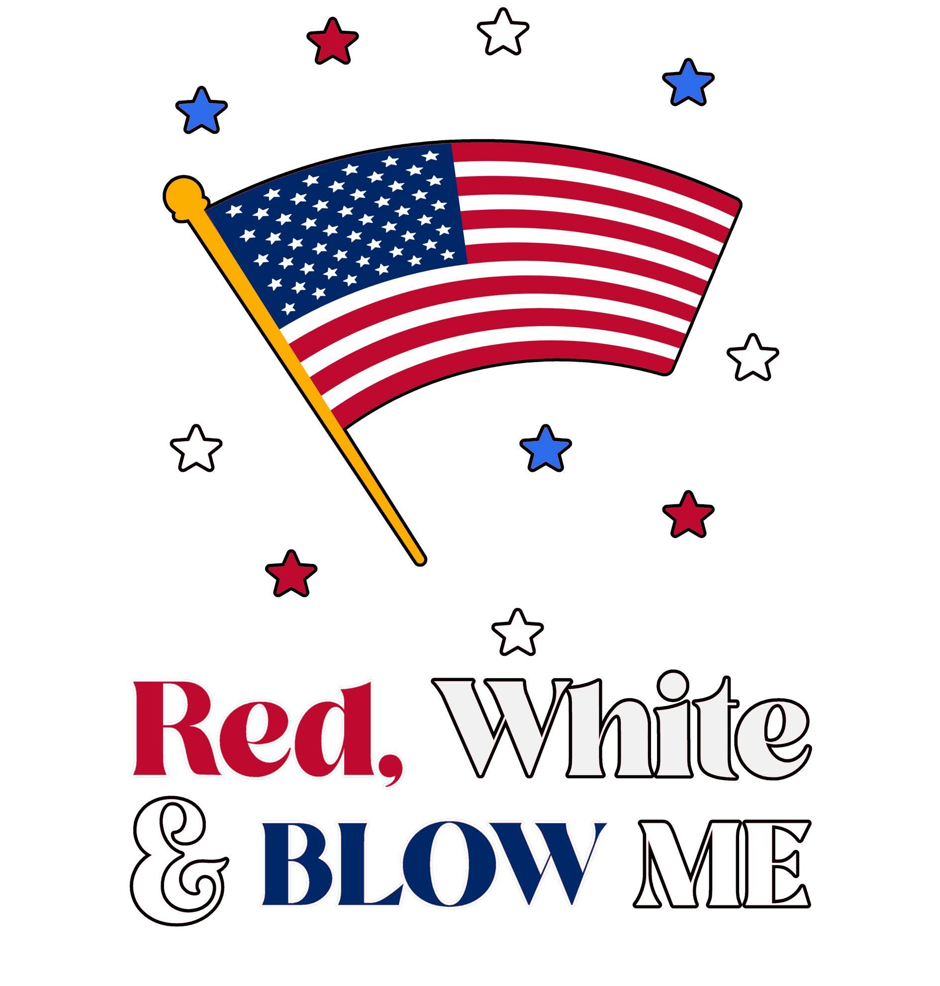 Red, white and blow me - Luggage Cover - Witty Twisters Fashions