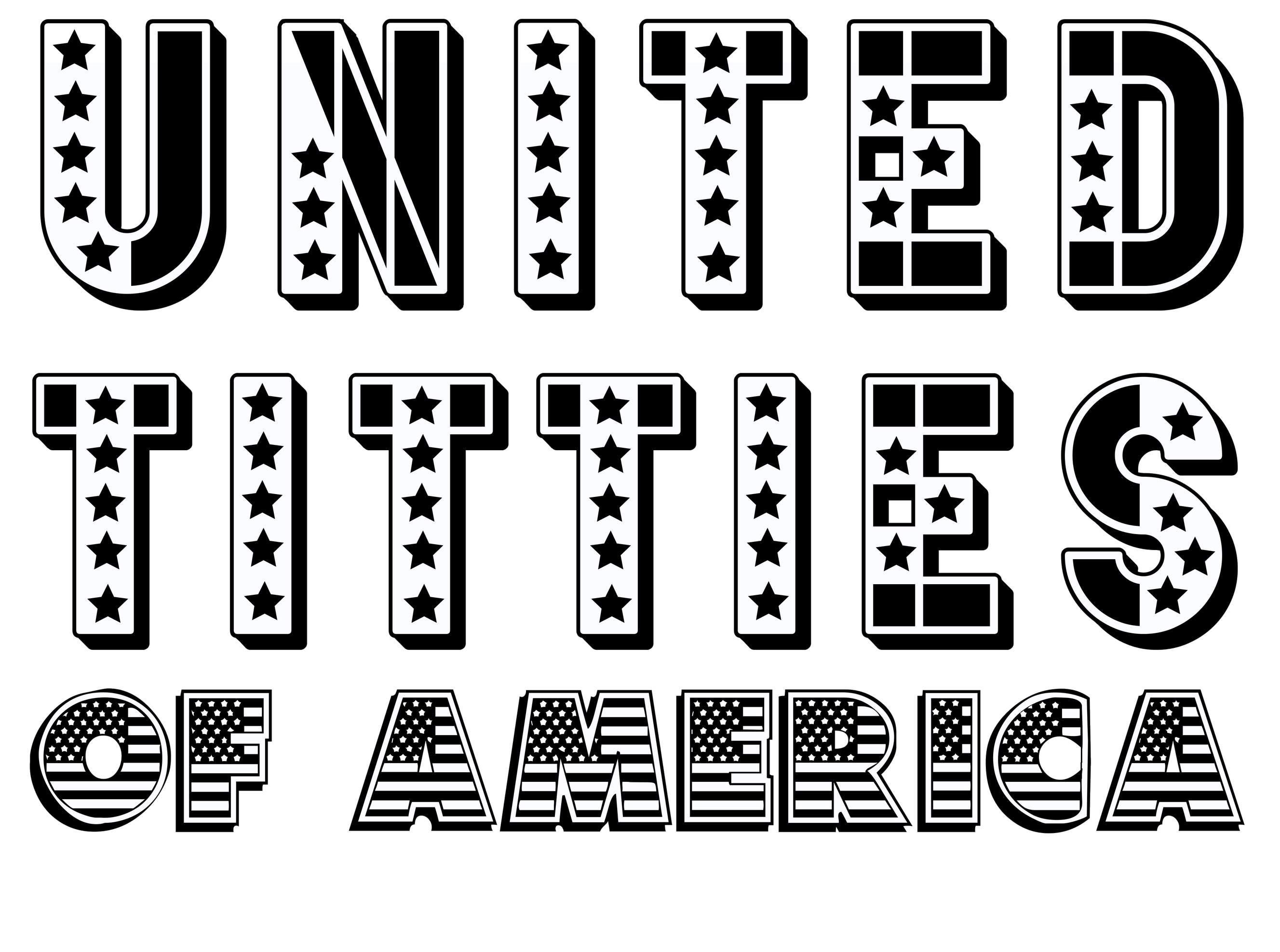 United Titties Of America - T-Shirt - Witty Twisters Fashions