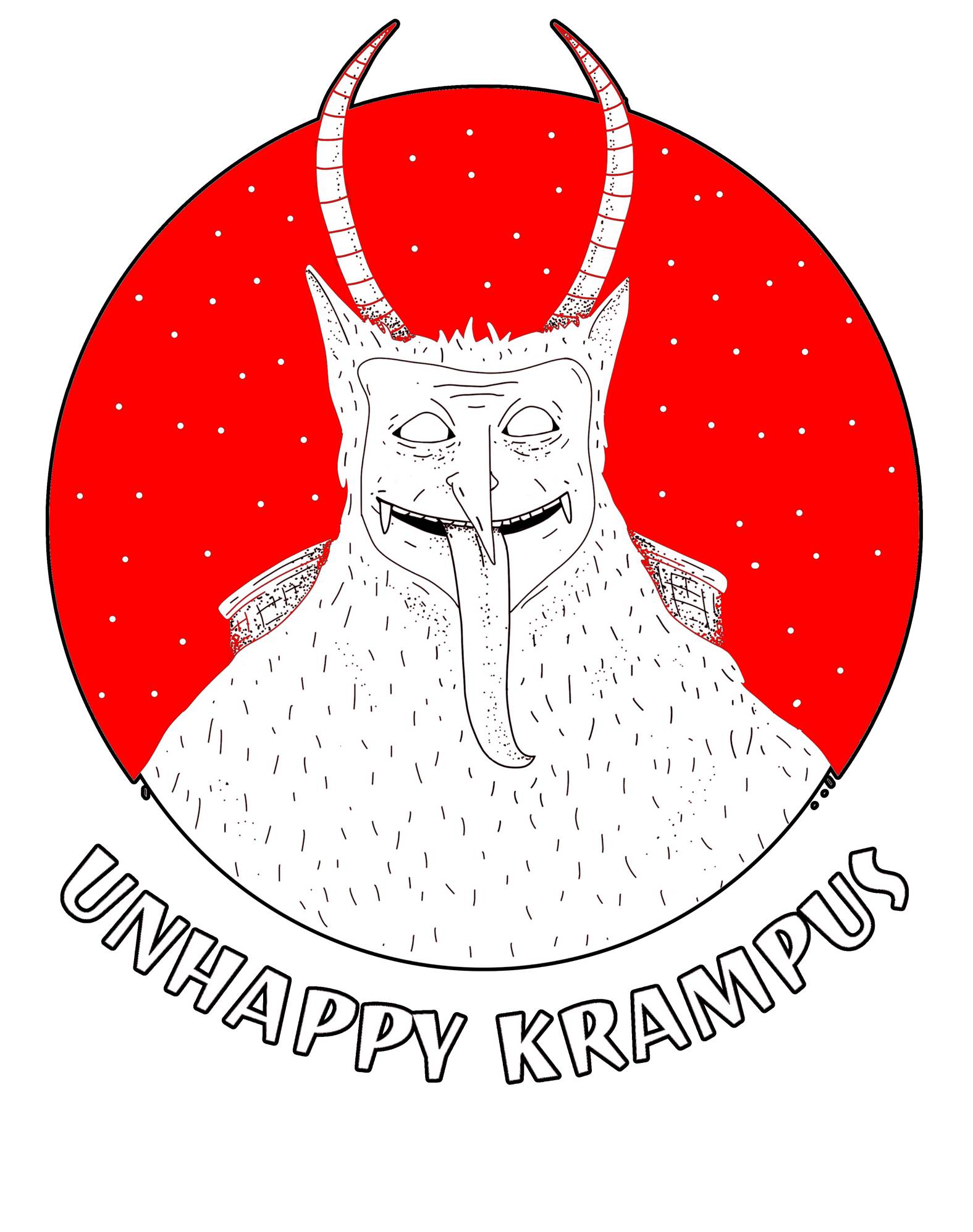 Unhappy Krampus - Men's Piqué Polo Shirt