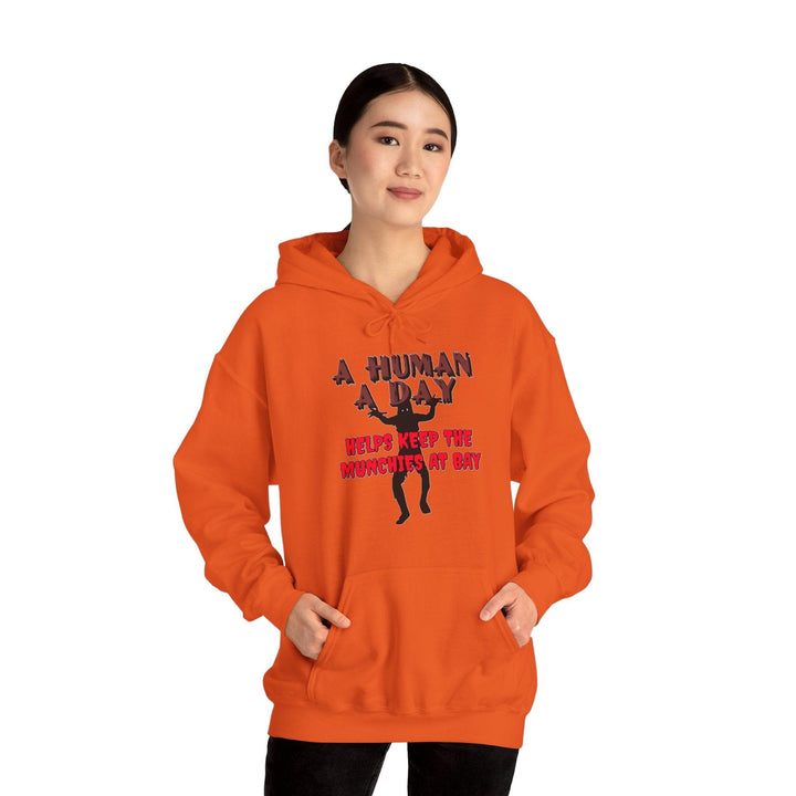 A Human A Day Helps Keep The Munchies at Bay - Hoodie - Witty Twisters T-Shirts