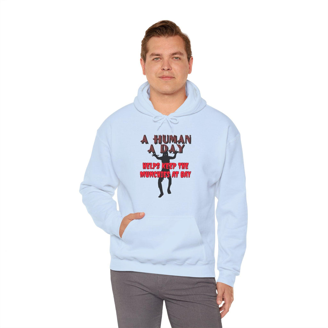 A Human A Day Helps Keep The Munchies at Bay - Hoodie - Witty Twisters T-Shirts