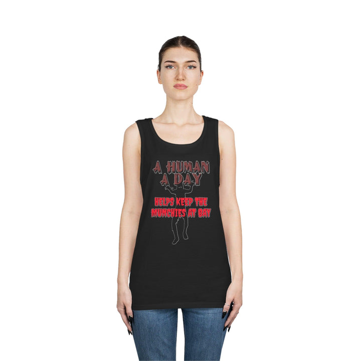 A Human A Day Helps Keep The Munchies at Bay - Tank Top - Witty Twisters T-Shirts