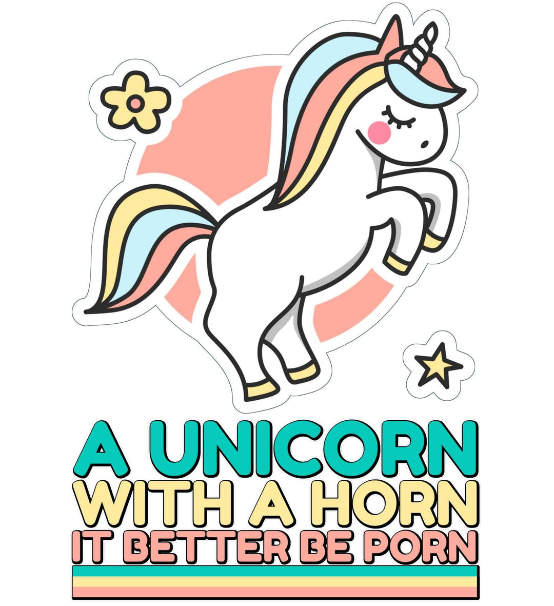 A unicorn with a horn it better be porn - Tank Top - Witty Twisters T-Shirts