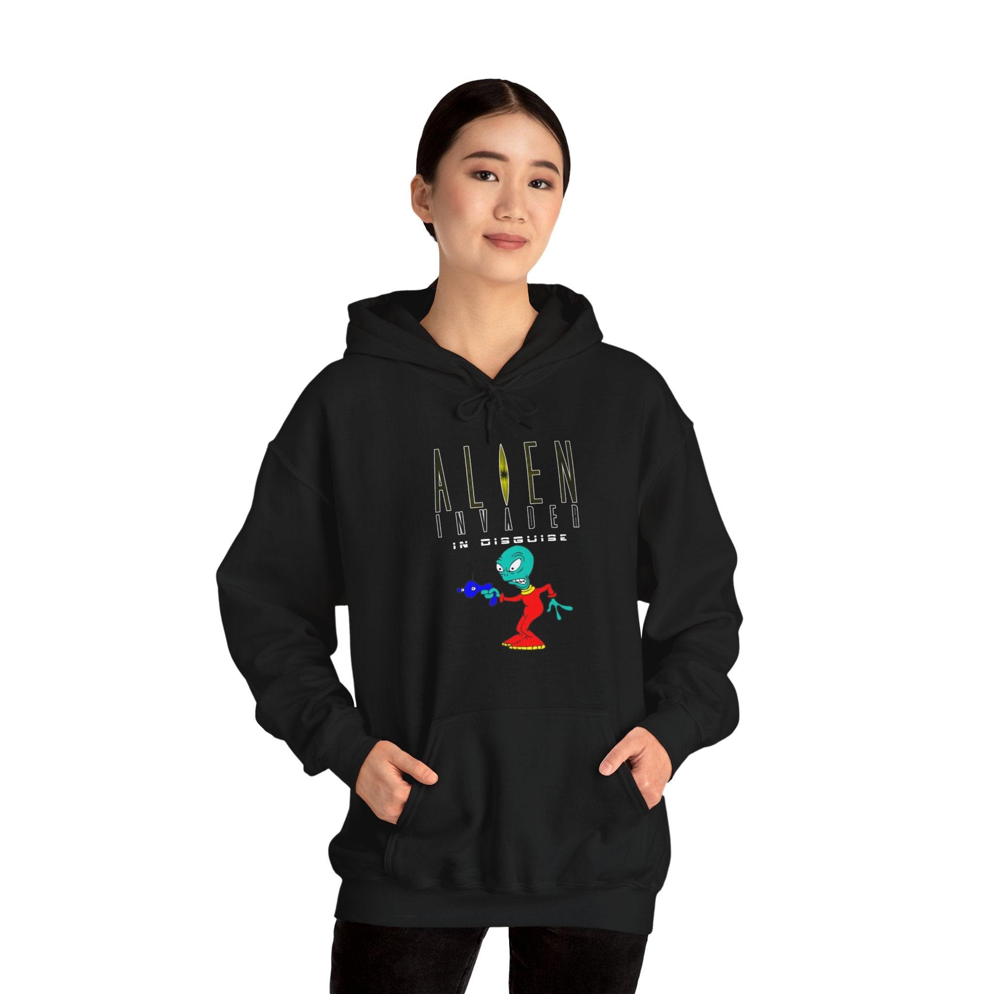 Alien Invader In Disguise - Hoodie - Witty Twisters Fashions