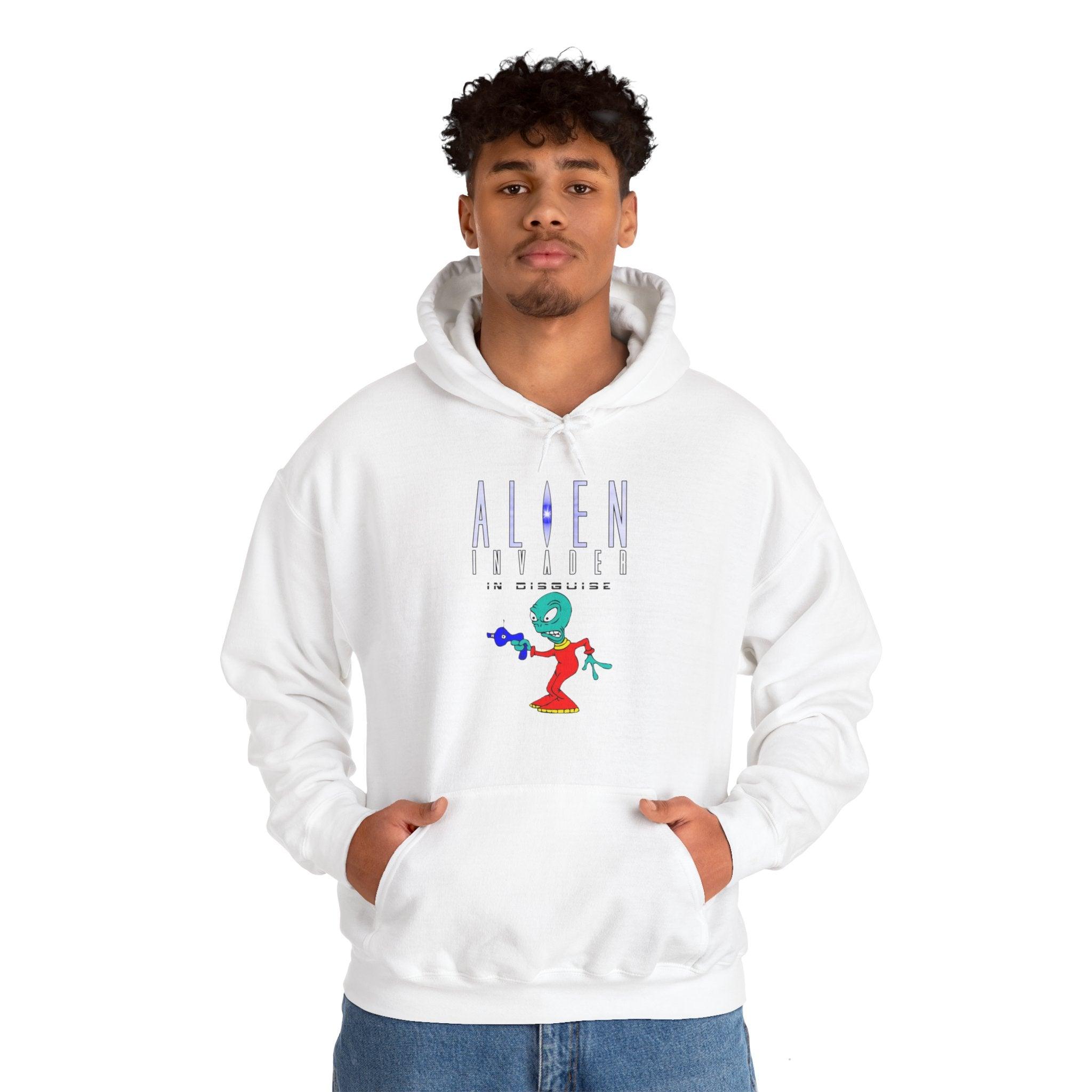 Alien Invader In Disguise - Hoodie - Witty Twisters Fashions