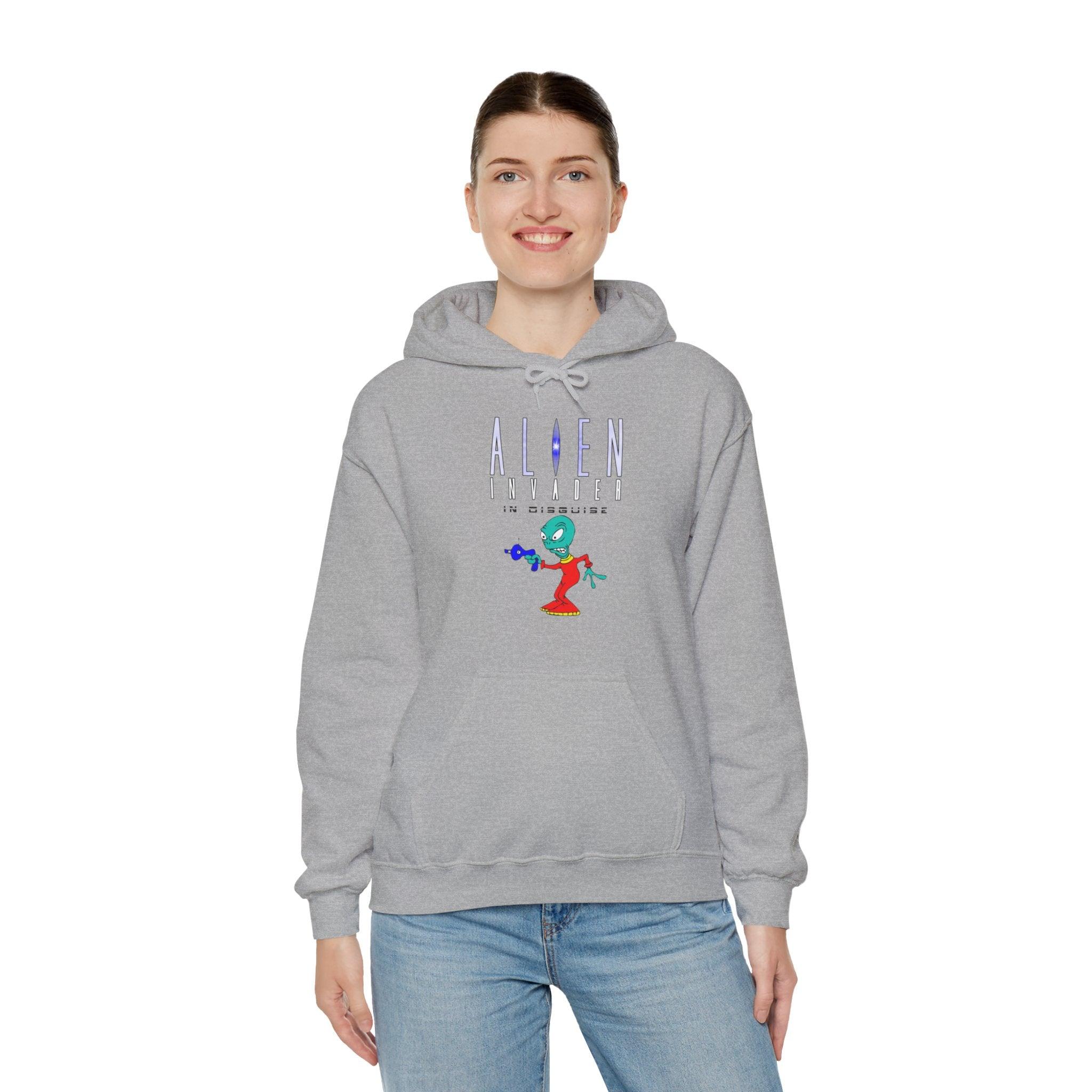 Alien Invader In Disguise - Hoodie - Witty Twisters Fashions