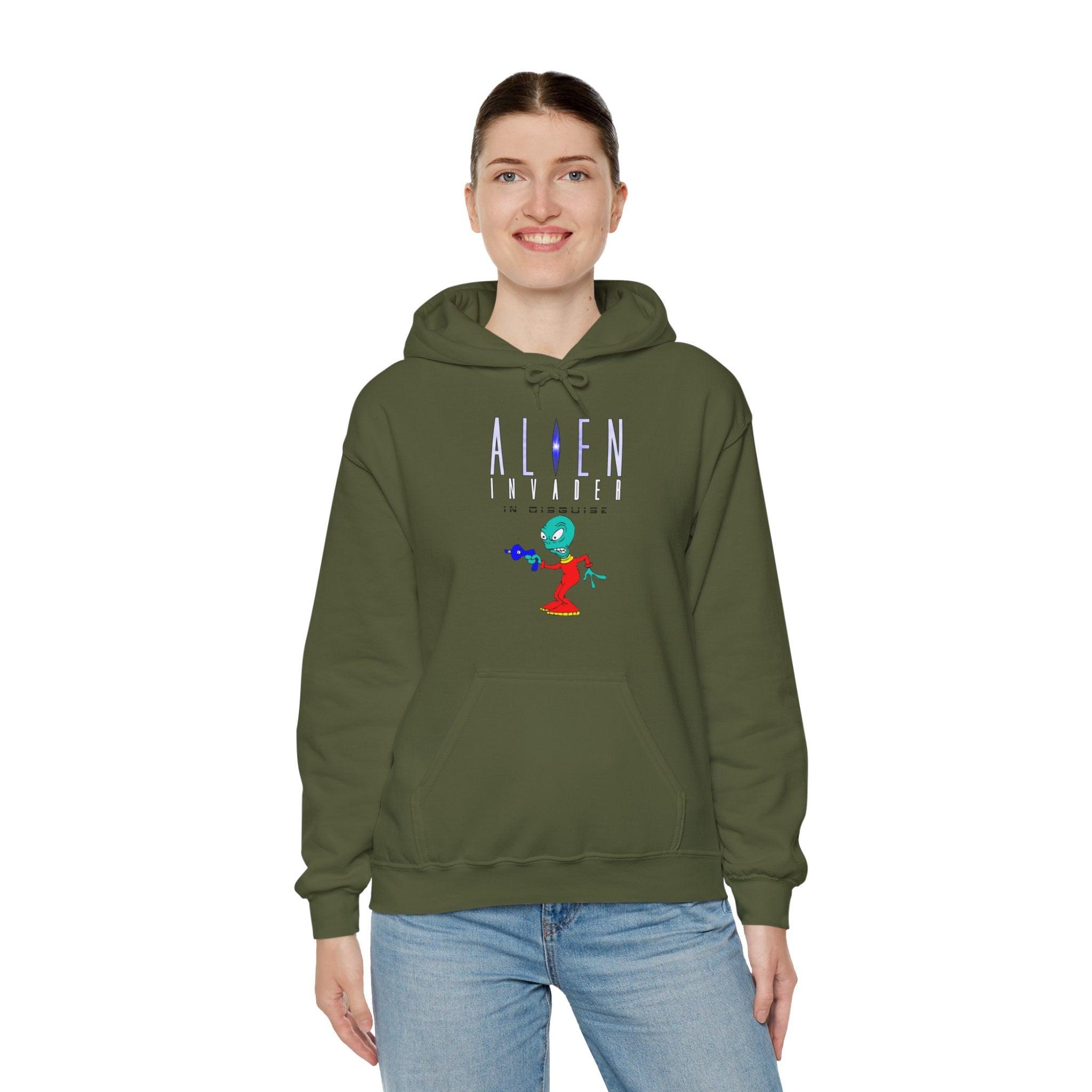 Alien Invader In Disguise - Hoodie - Witty Twisters Fashions