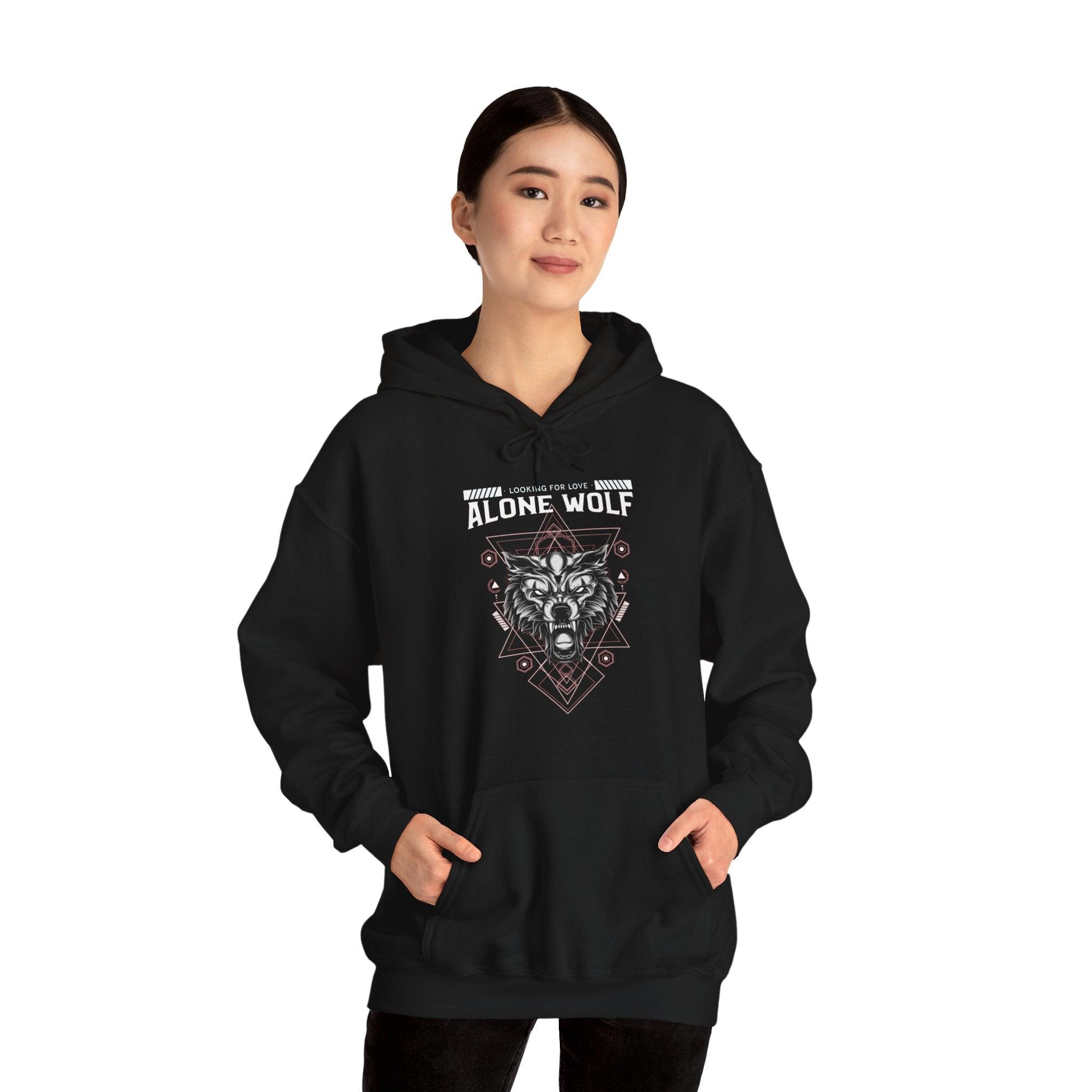 Alone Wolf Looking For Love - Hoodie - Witty Twisters Fashions