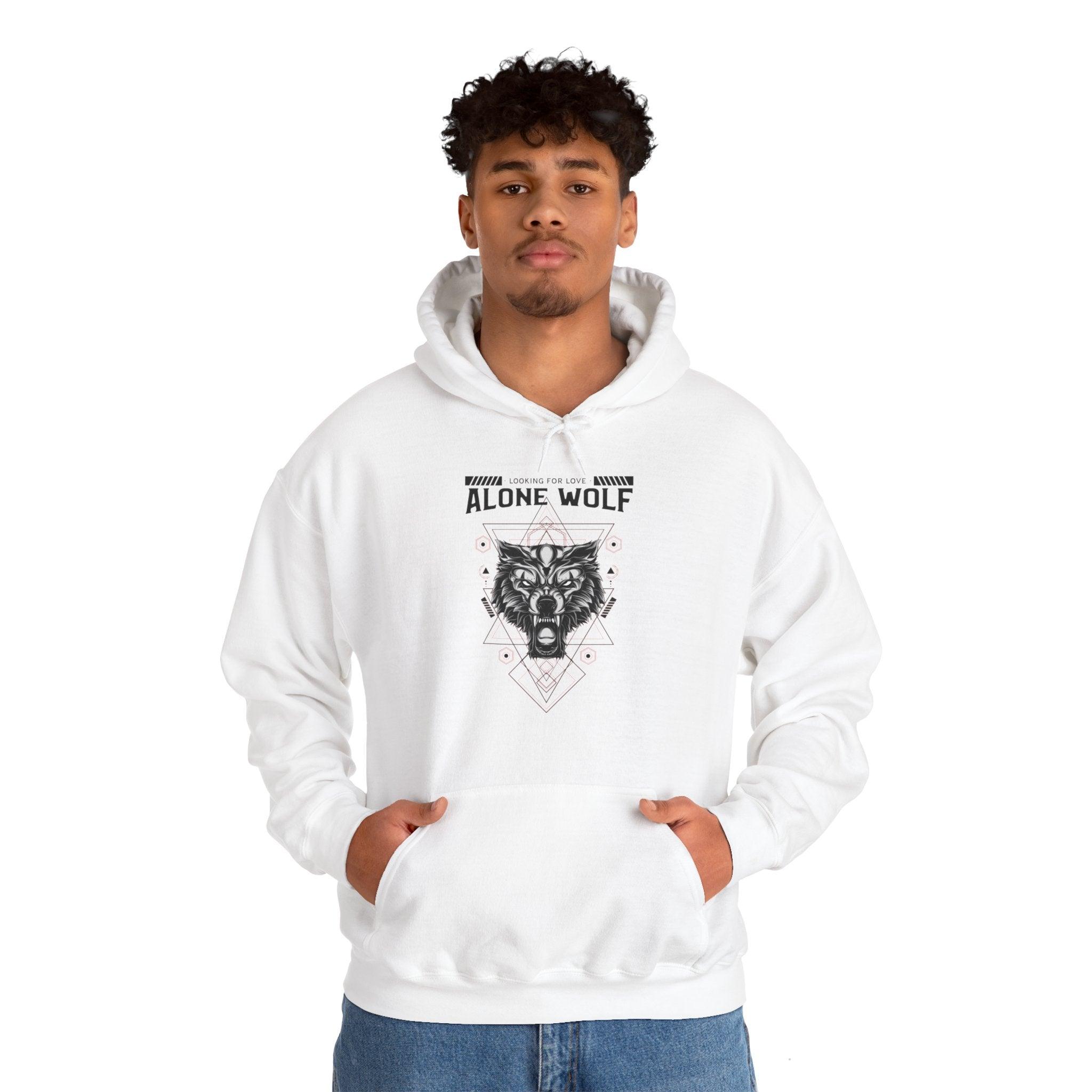 Alone Wolf Looking For Love - Hoodie - Witty Twisters Fashions