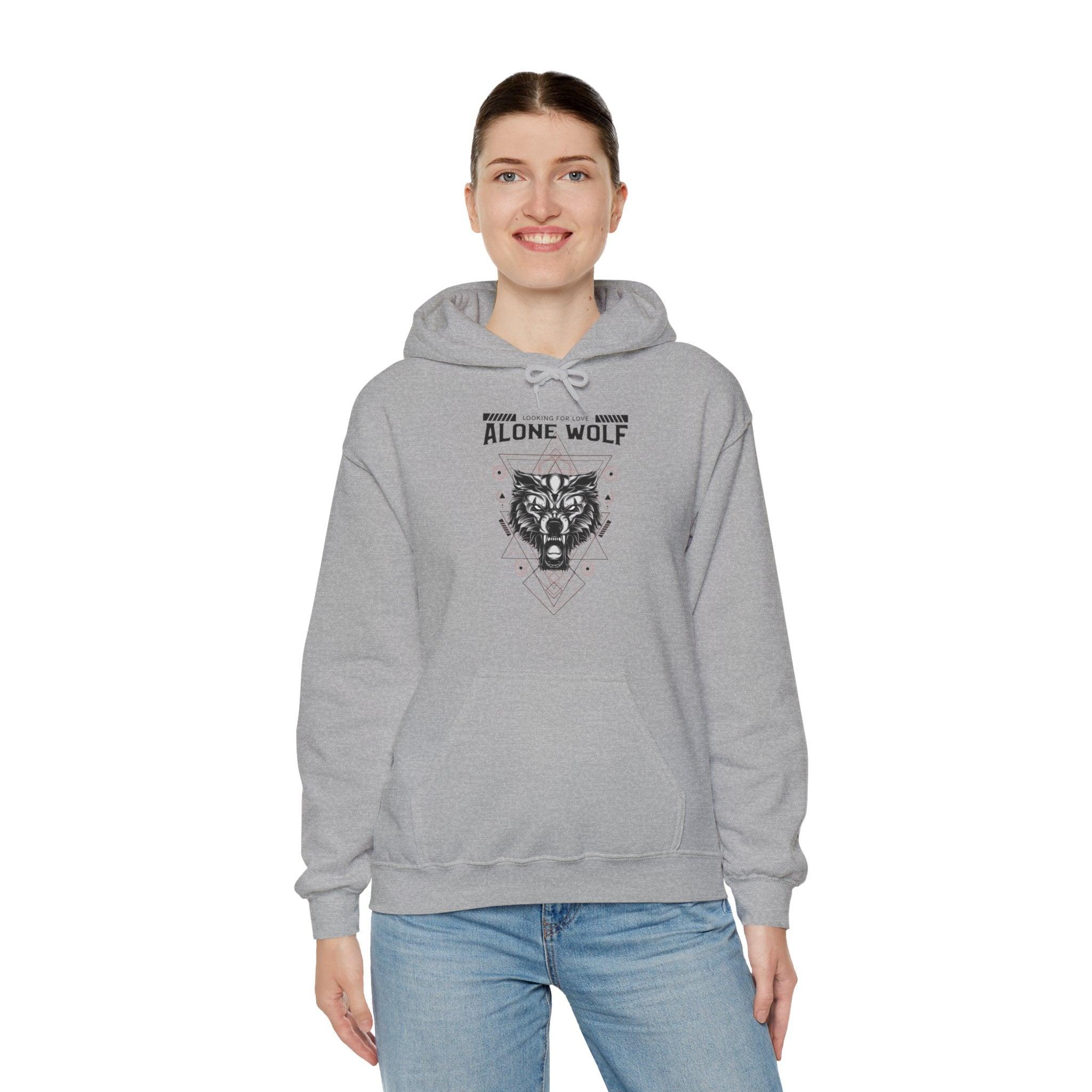 Alone Wolf Looking For Love - Hoodie - Witty Twisters Fashions