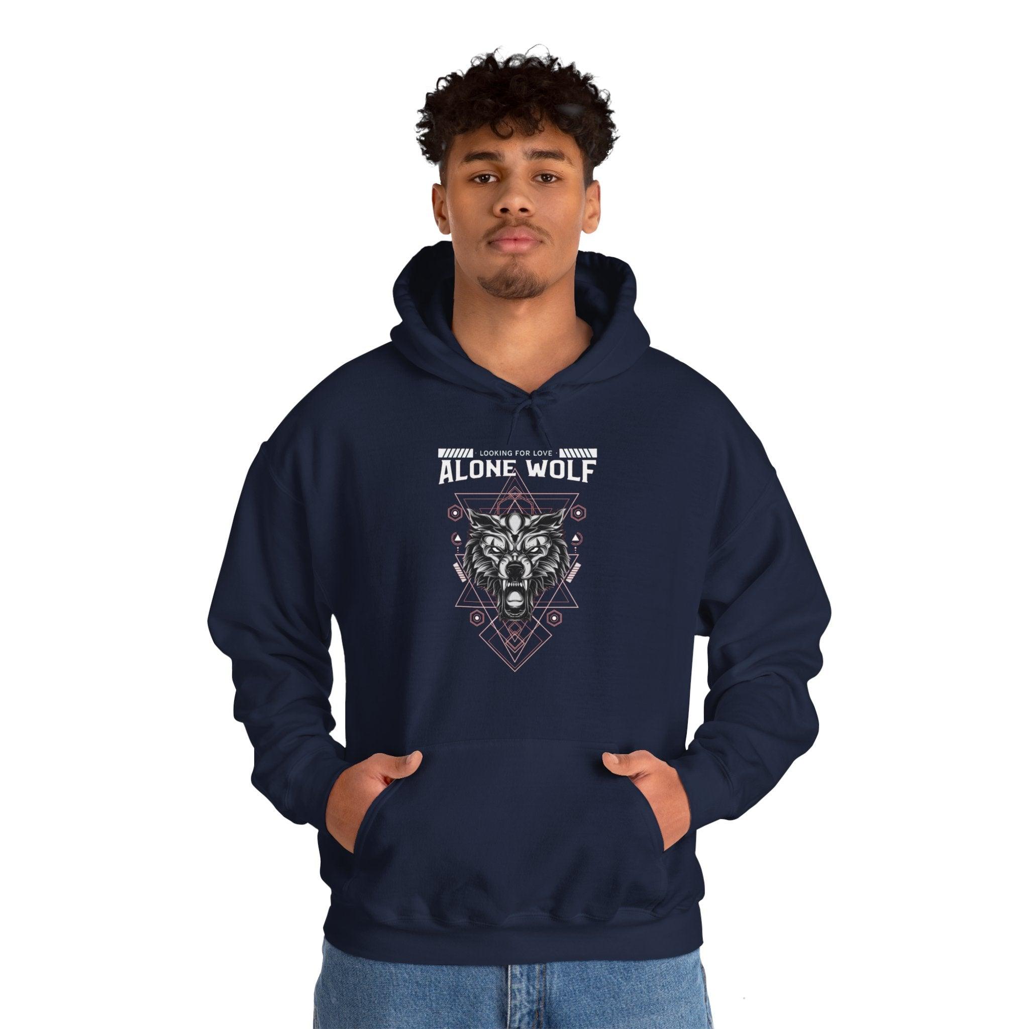 Alone Wolf Looking For Love - Hoodie - Witty Twisters Fashions